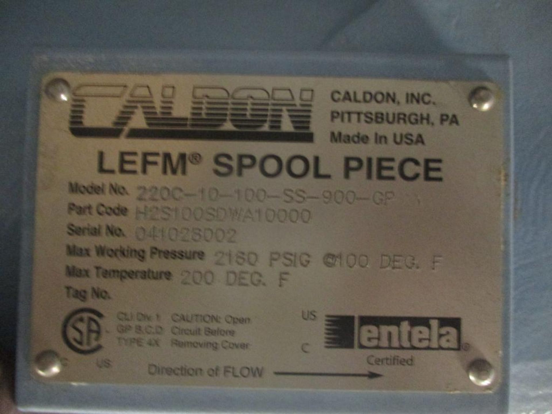 Caldon LEFM Spool Piece, Stainless, 220C-10-100-SS-900-GP/ 200 Ultrasonic Flow Meter - Bild 4 aus 4