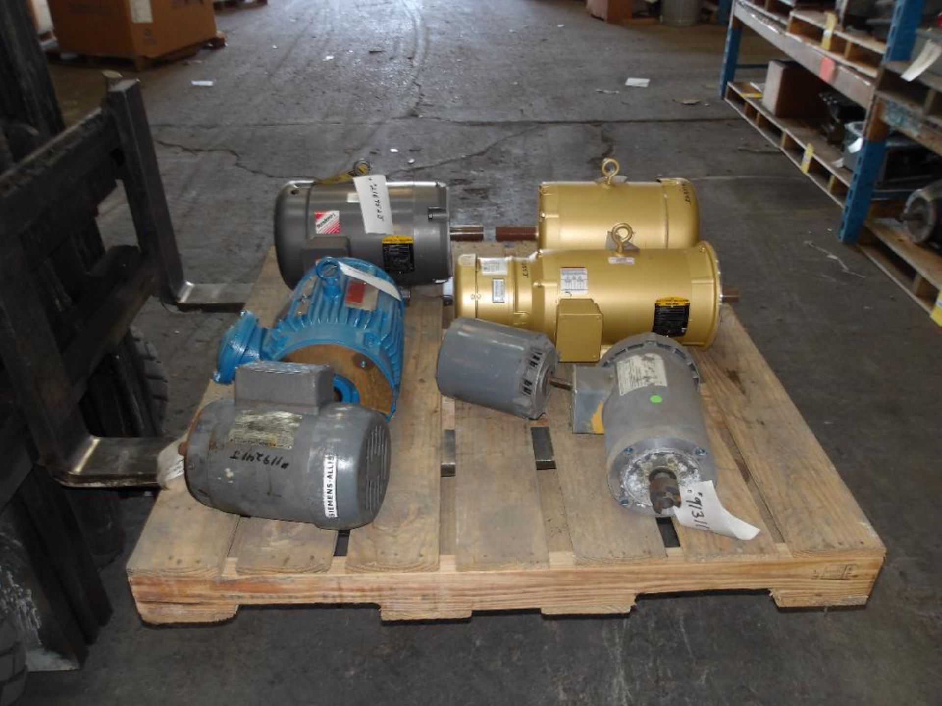 (7) Electric Motors; Baldor, Kinergy, ElectraGear, Siemens, HP: 1/3, 1, 5, 7.5, 3, 1.5 (New)