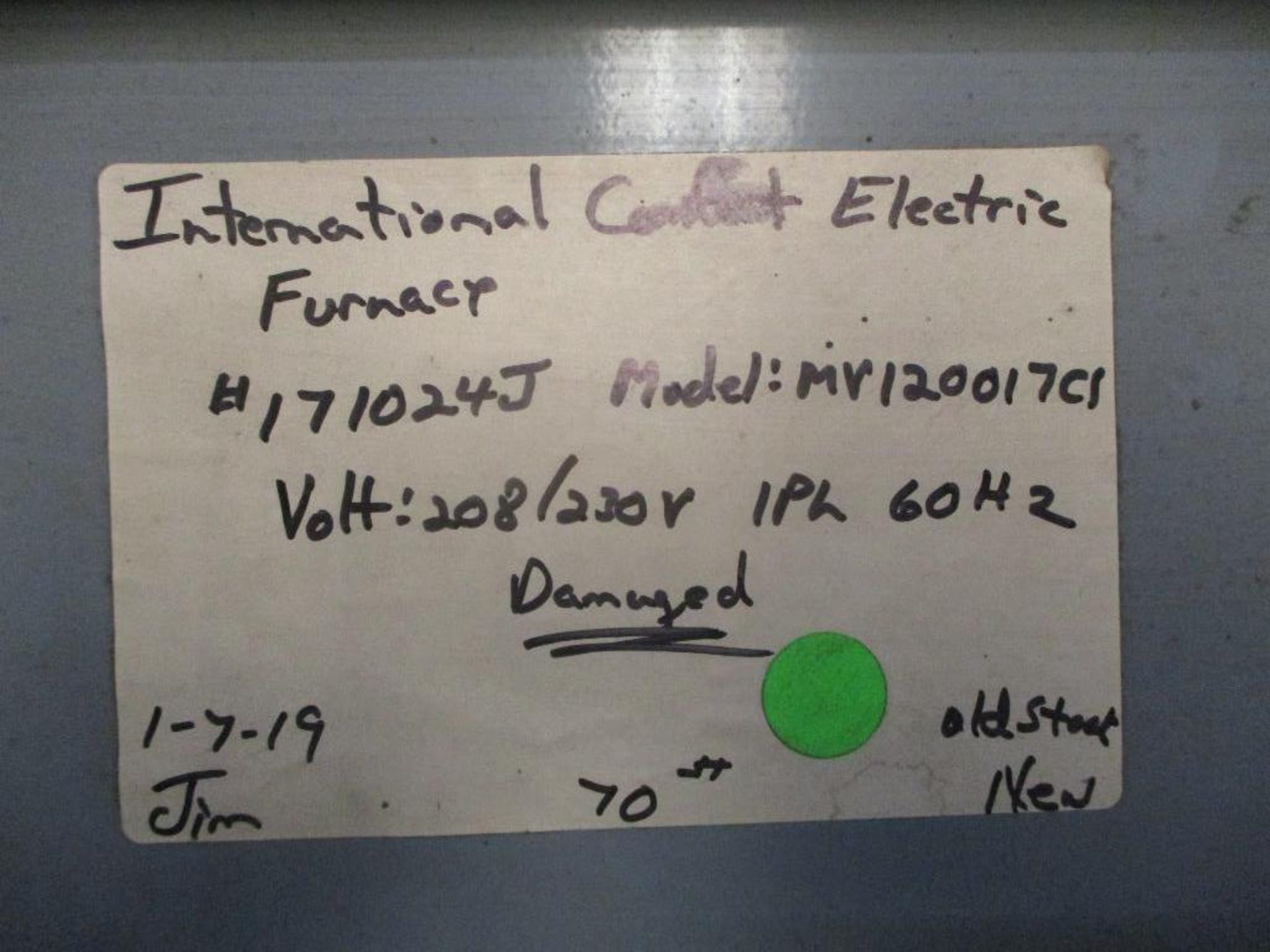 (New) Dayton Motor/ Blower Assy. & (New) International Electric Furnace - Image 4 of 4