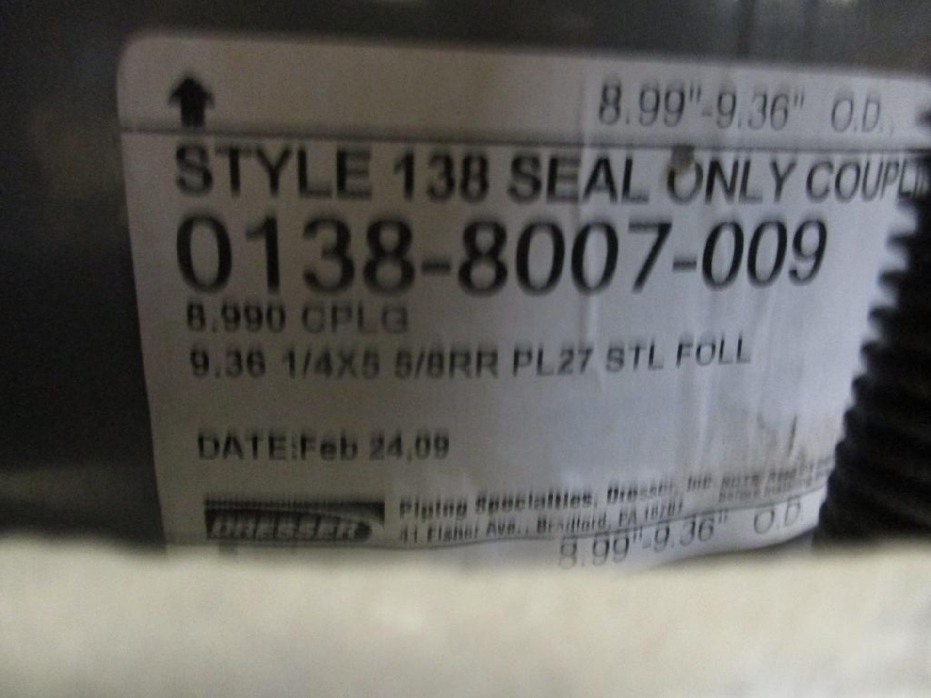 (3) New Dress 138 Seal Only Couplings, (1) Garlock 10 Expansion Joint, (1) 10" Joint - Image 2 of 4