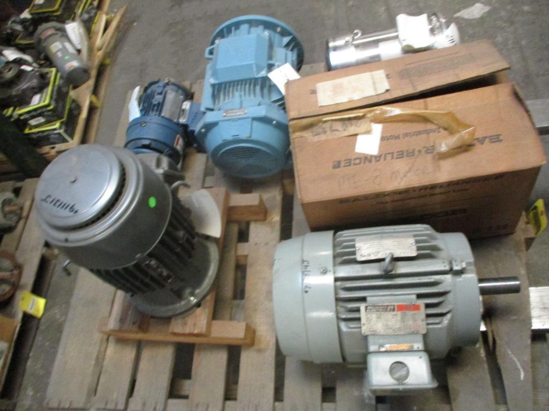 (6) Motors; US 5 HP Vertical Mount, Reliance 10 HP, Reliance 1 HP, Reliance 3 HP, ABB 7.5 KW, & (1)