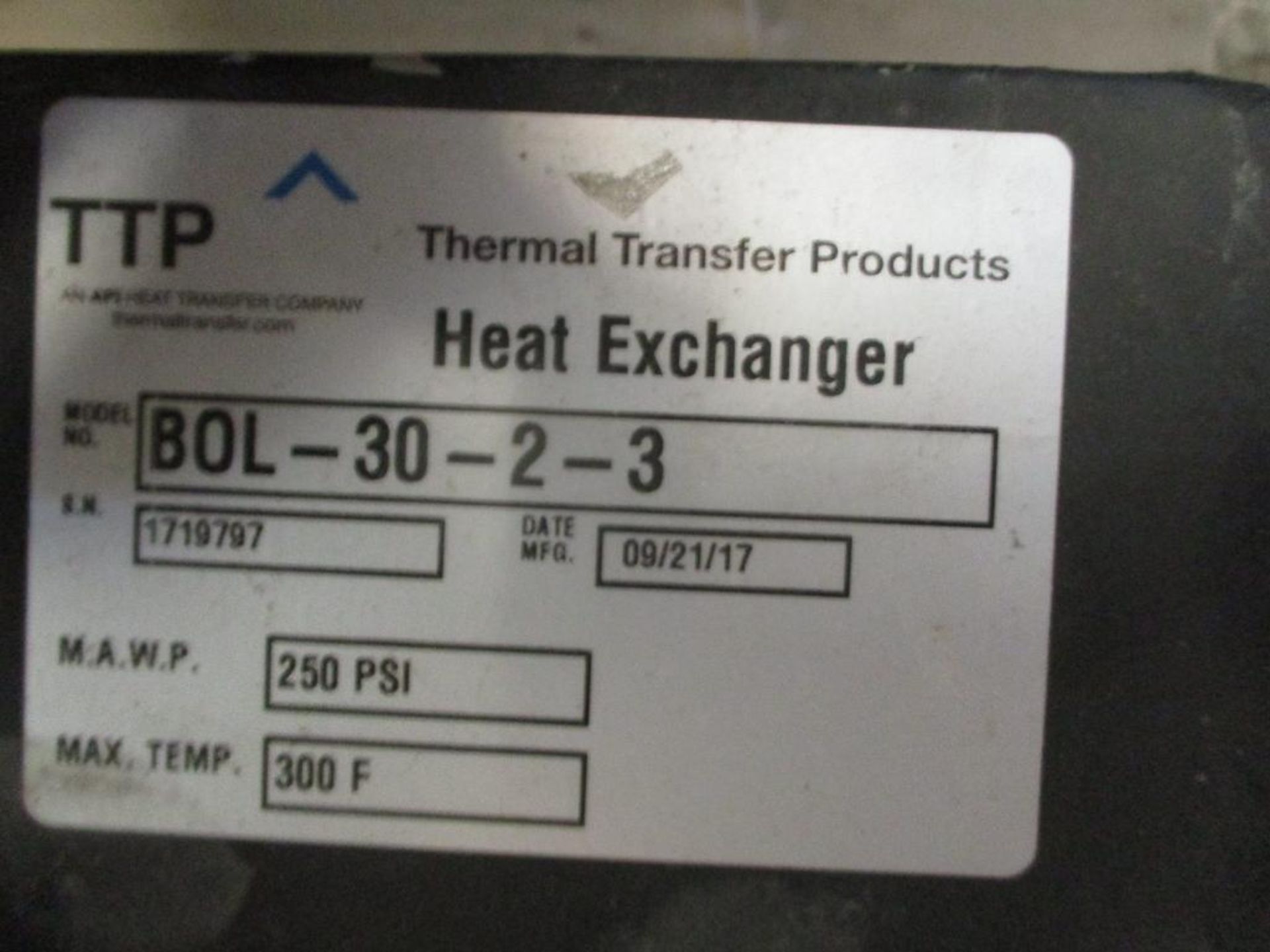 (2) (New) TTP Heat Exchangers; (1) BOL-30-2-3, (1) BOL-16-2-3 - Image 3 of 4