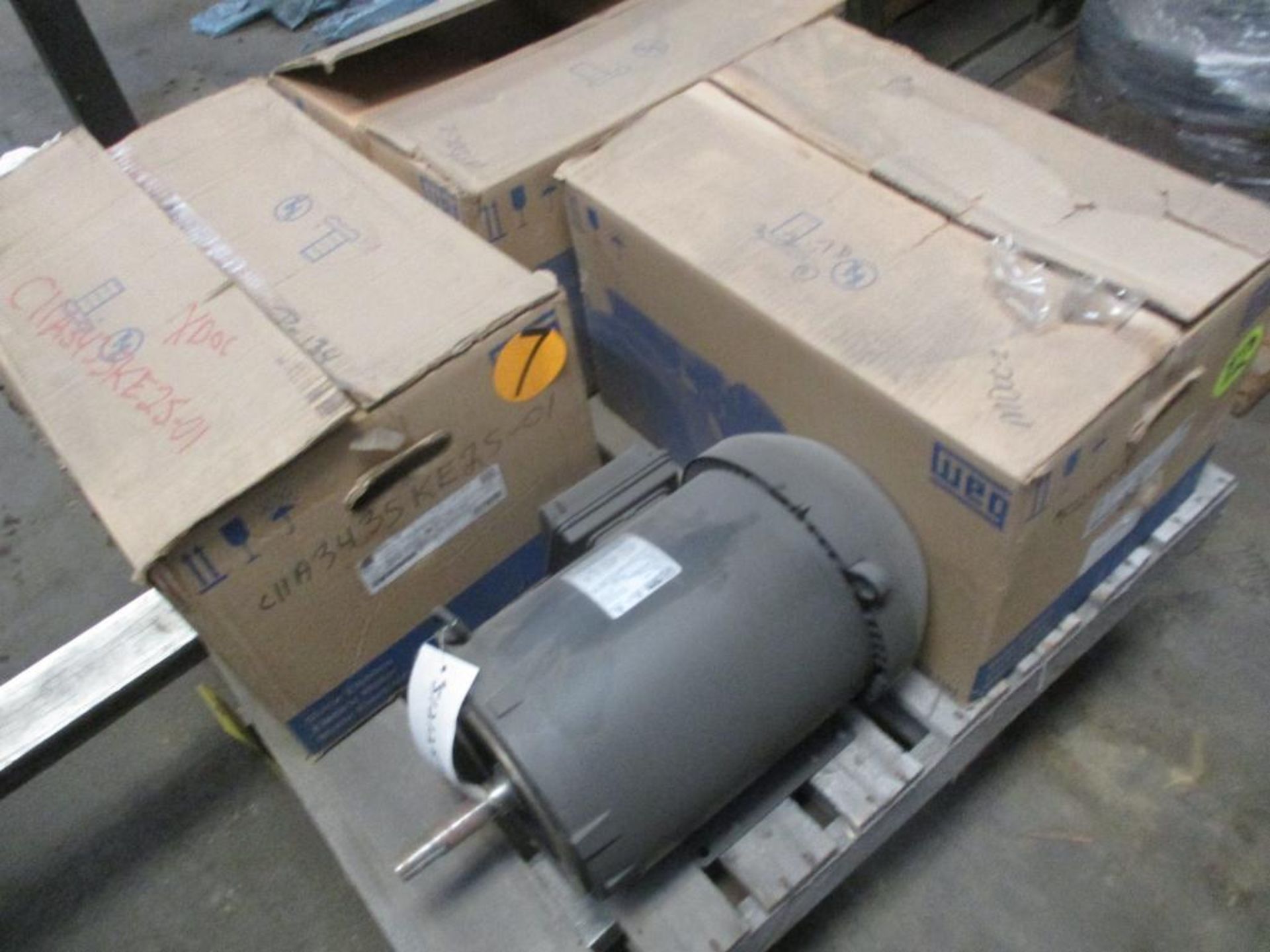 (4) (New) Weg Motors; (2) 7-1/2 HP, (2) 3 HP