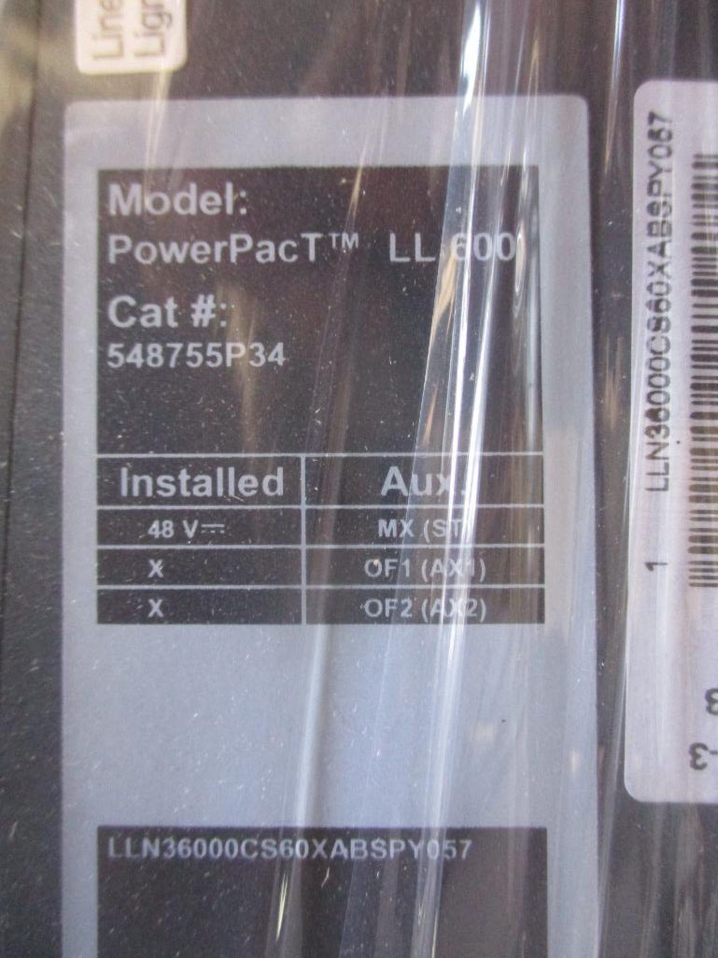 Square D 600 AMP Circuit Breaker, 548755P34, 600A, 3P, 600VAC, PowerPacT (New in Box) - Image 3 of 4