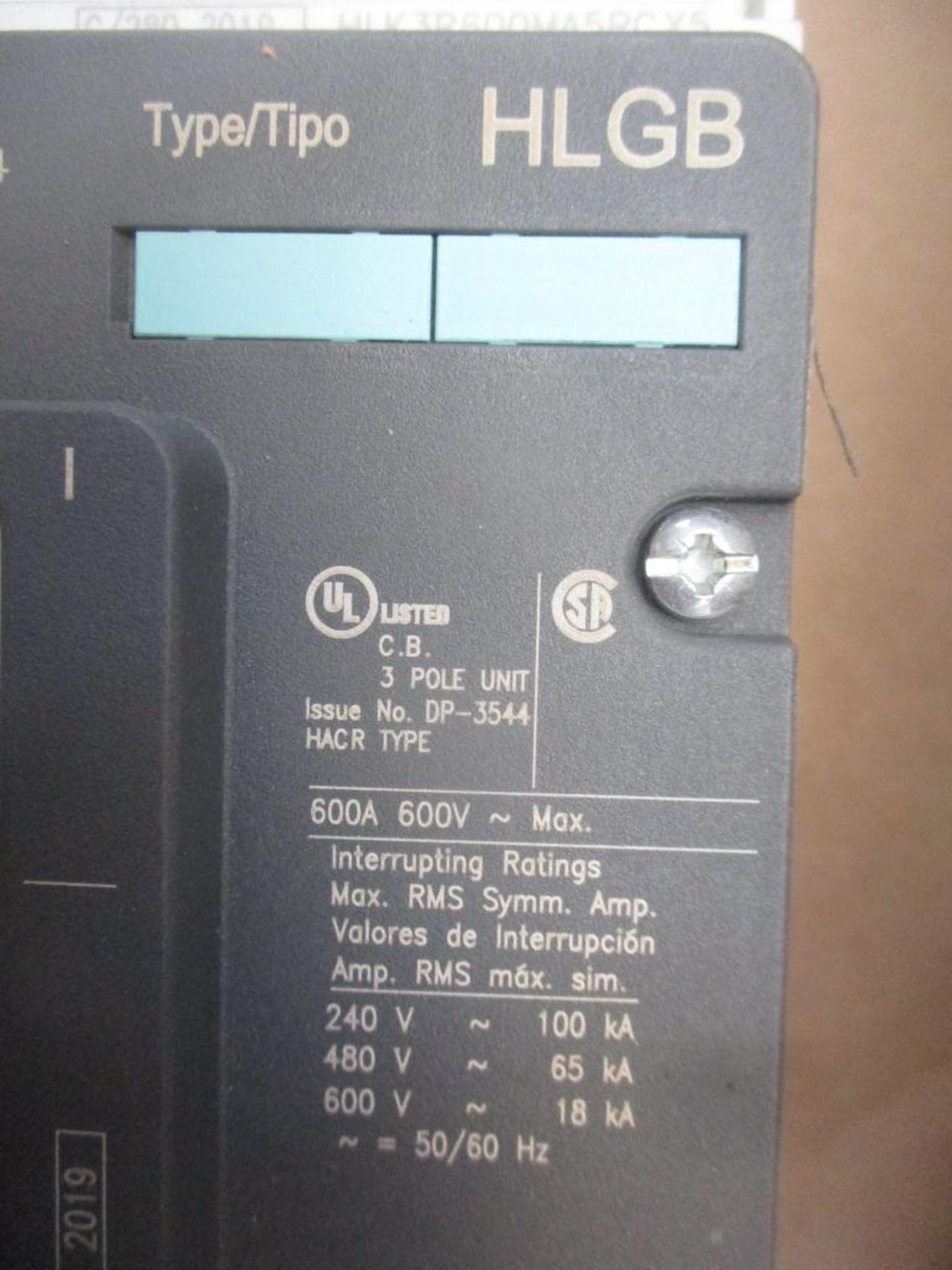 Siemens 600 AMP Circuit Breaker, 533658P1, 600A, 3-P, ETU LI 3AS+48VDC ST+WP, 65KA @ 480V, HLGB (New - Image 2 of 4