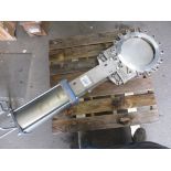 (New) Orbinox 16" Stainless Pneumatic Knife Gate Valve