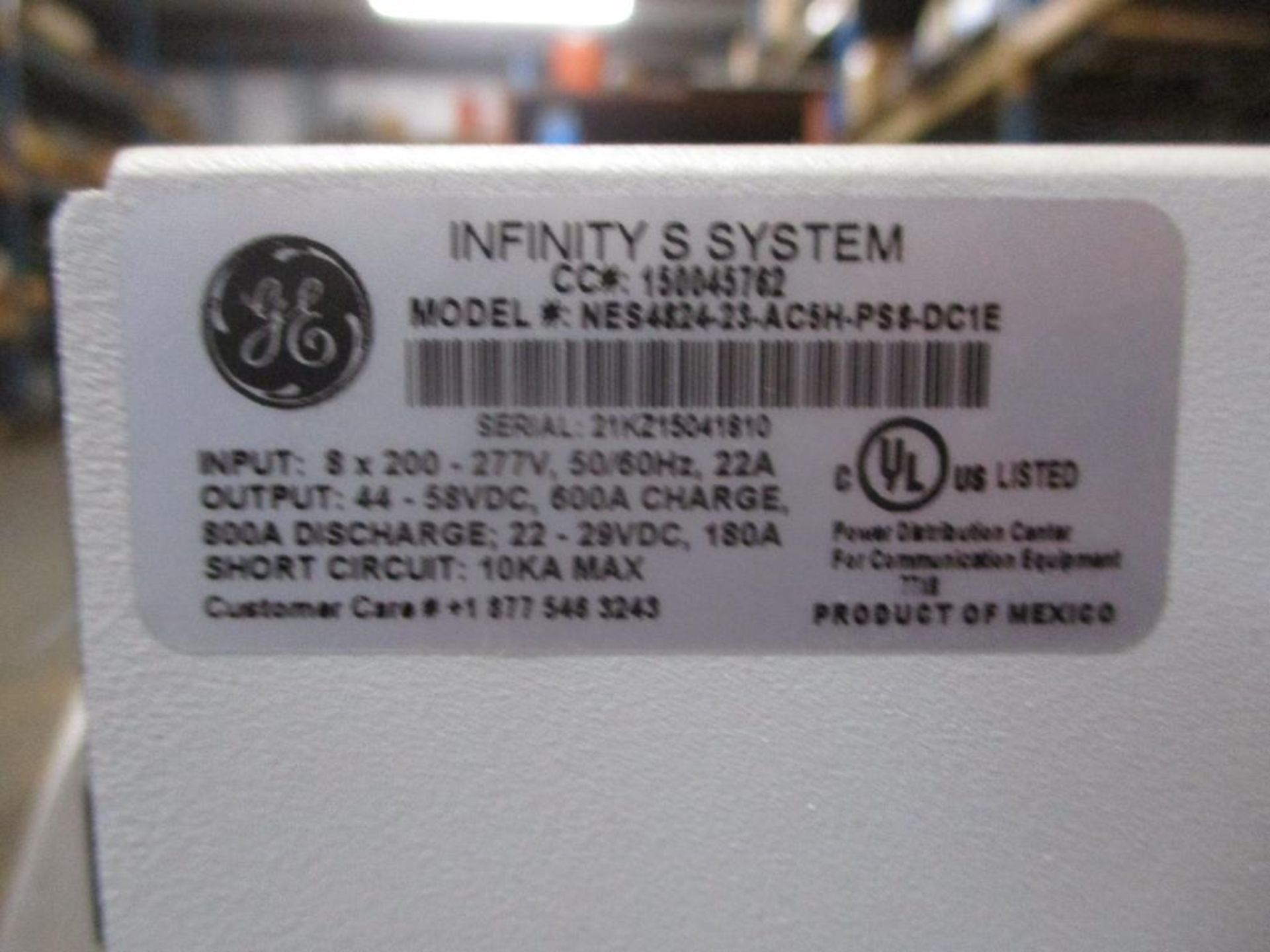 GE Infinity System, Model NES4824-23-AC5H-PS8-DC1E - Image 4 of 4