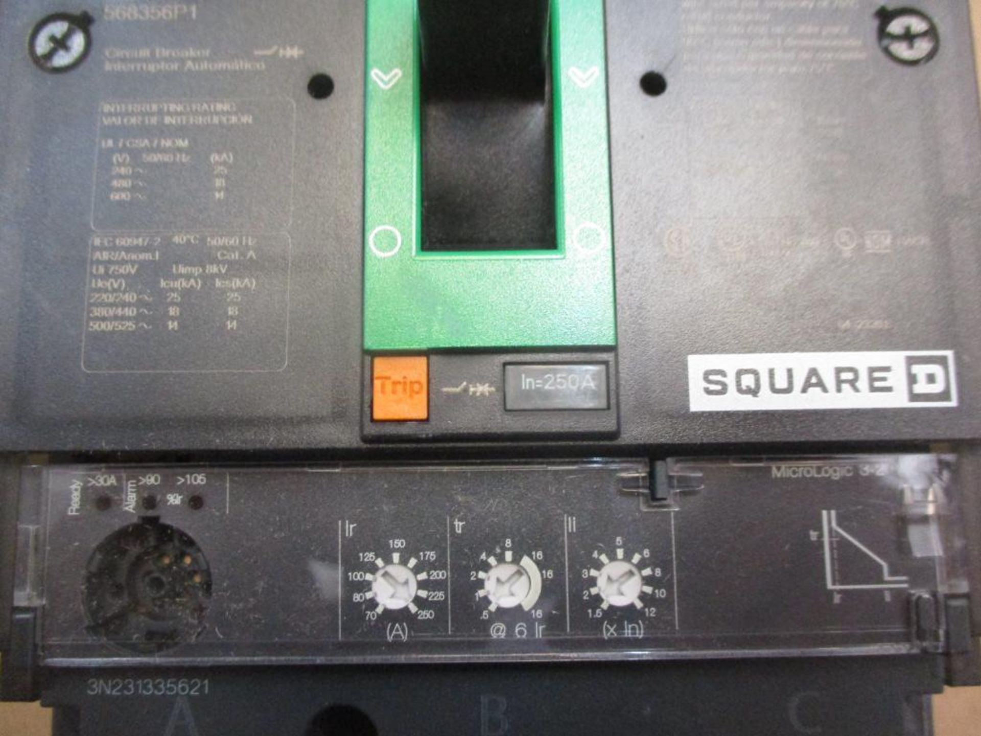 Square D 250 AMP Circuit Breaker, 568356P1, 3P, 250A, 600VAC, PawerPacT (New in Box) - Image 3 of 4