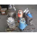 (7) (Used) Submersible Pumps; Flygt, ABS, & Goulds