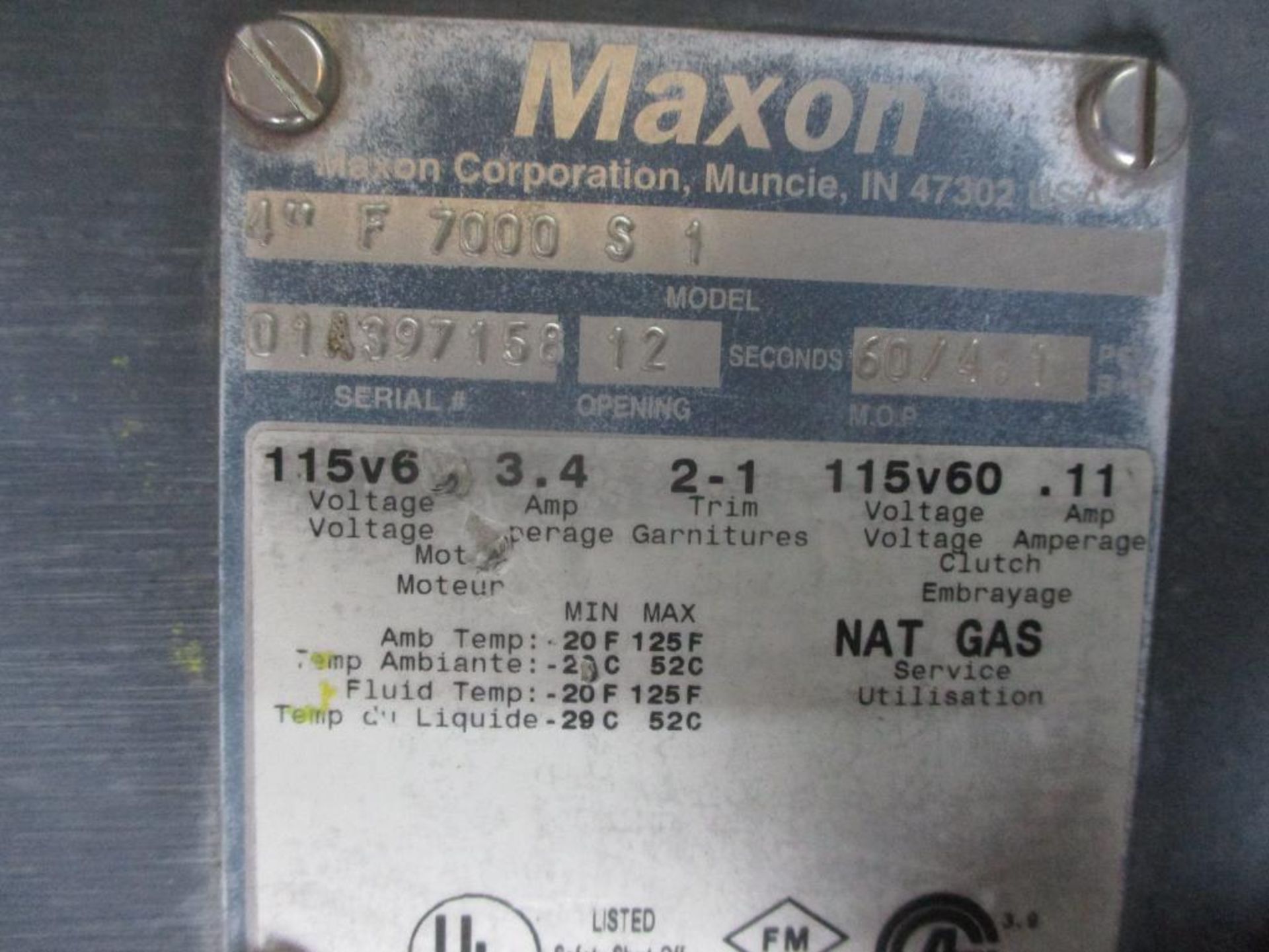 (2) Used) Maxon 4" Steel Shut-Off Valves - Image 4 of 4