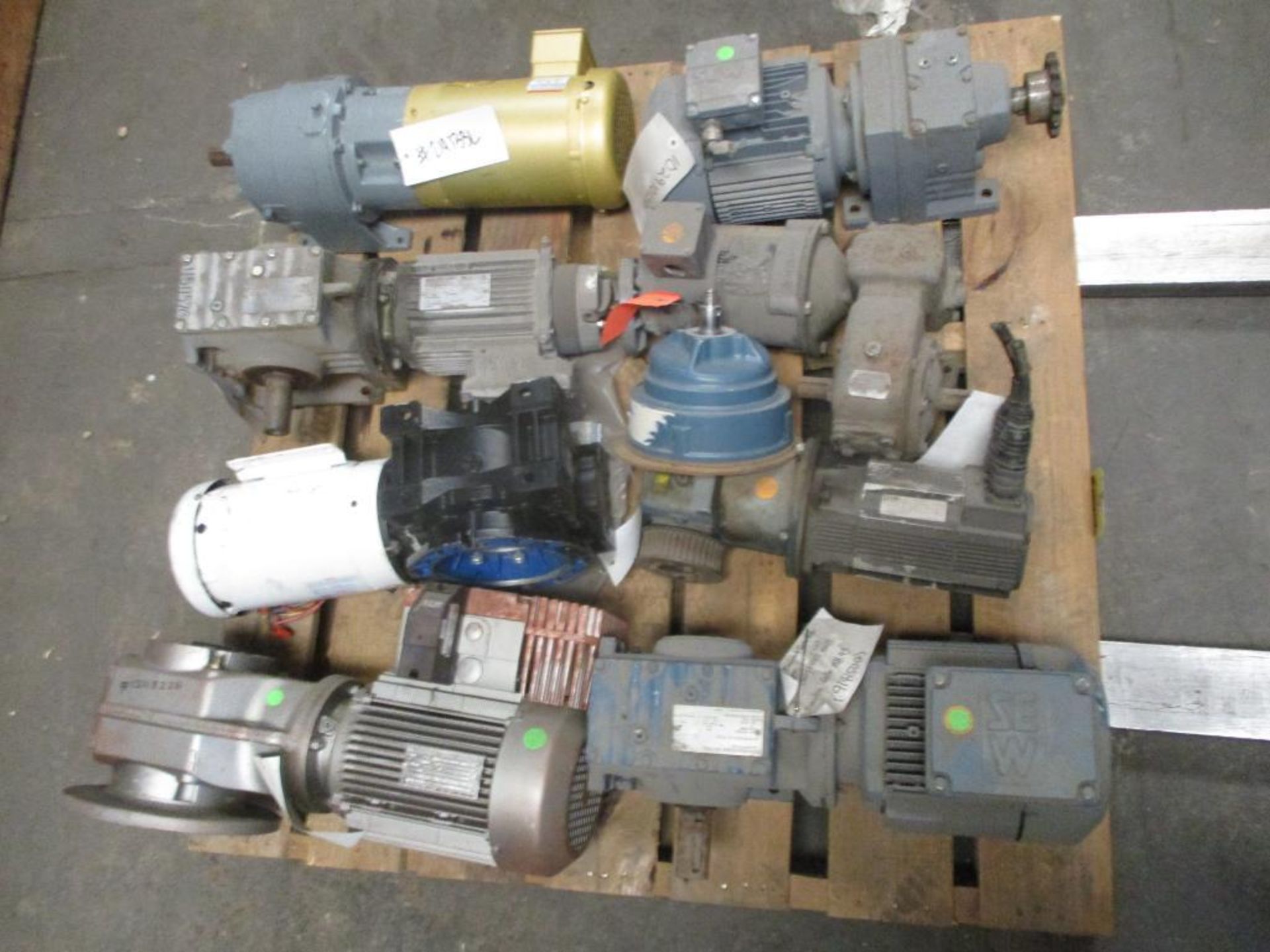 (9) Assorted Gear Motors; Sew Eurodrive 1 HP, 3 HP, 2 HP, Dodge 2 HP, & More