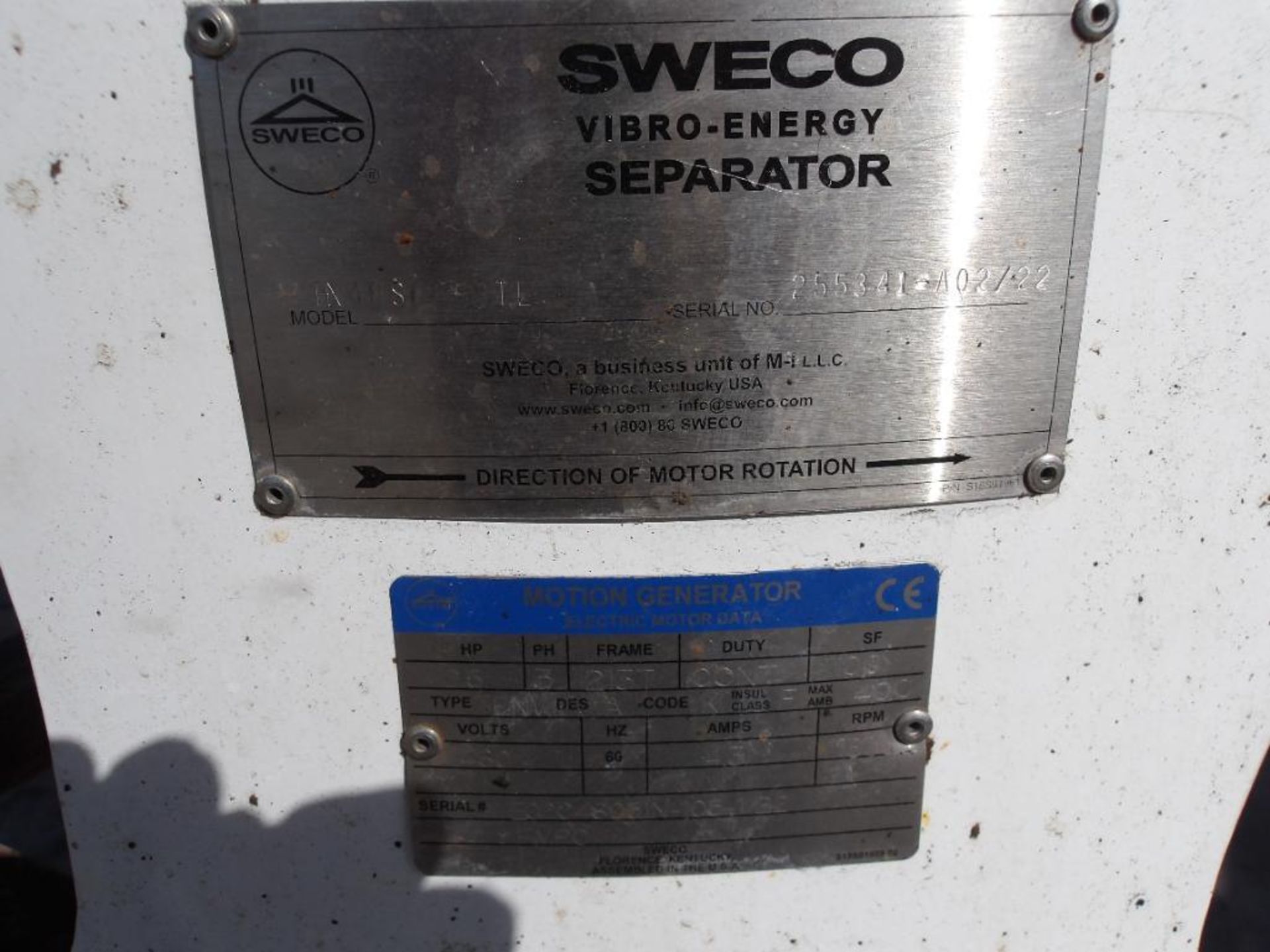 Sweco Vibration Separator, Model HX48S6668TL (Used) - Bild 3 aus 3