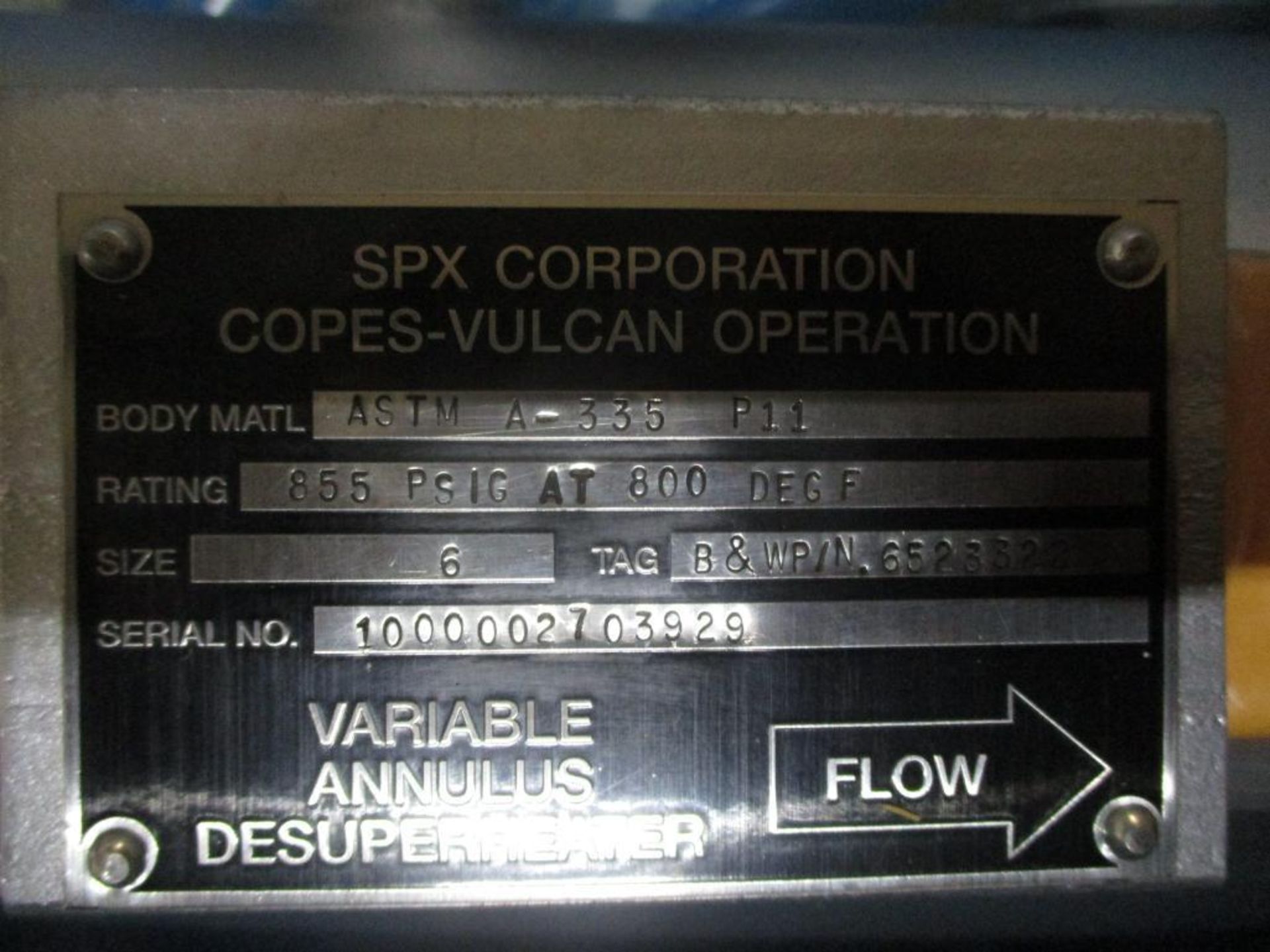 SPX 6" Variable Annulus Desuperheater (New) - Image 4 of 4