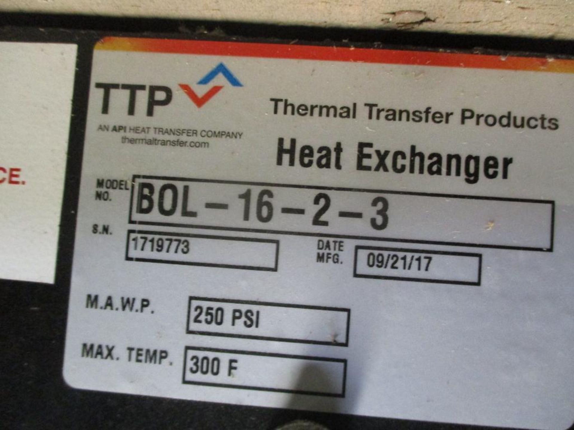 (2) (New) TTP Heat Exchangers; (1) BOL-30-2-3, (1) BOL-16-2-3 - Image 4 of 4