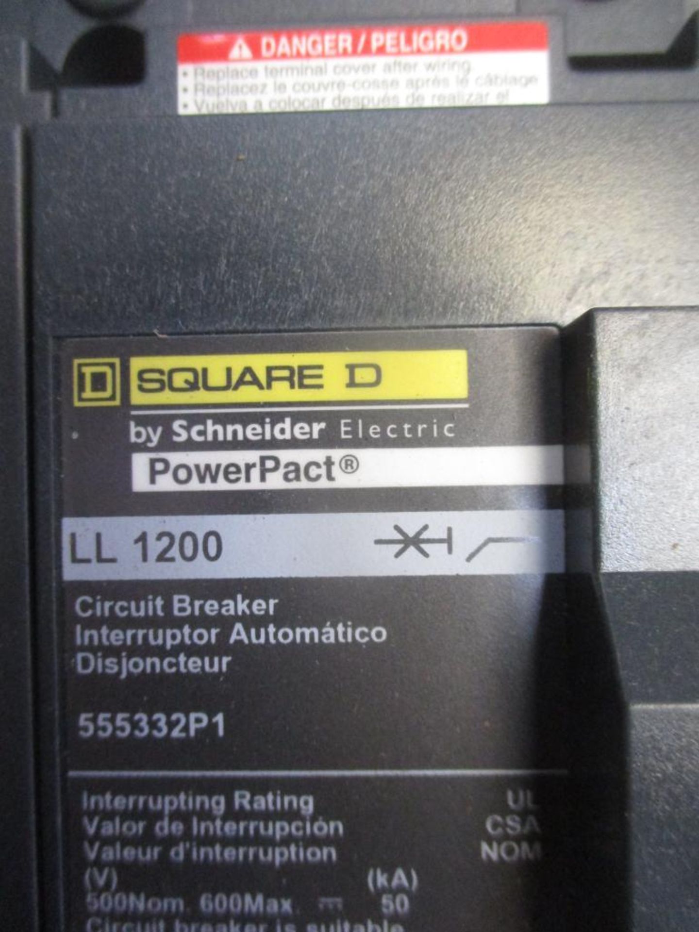 Square D 1200 AMP Circuit Breaker, 555332P1, 1200A,4P, PowerPacT LL 1200 (New in Box) - Image 2 of 4