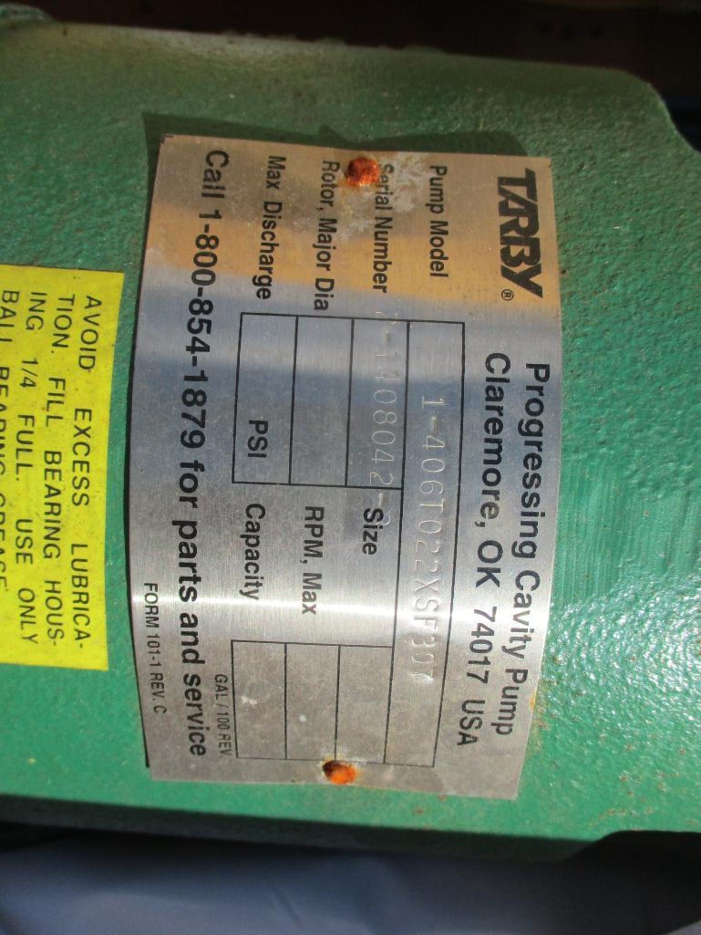 (1) Tarby Pump, 1-406T022XSF307, Stainless Steel, w/ 15HP Motor (New in Crate) - Image 4 of 4