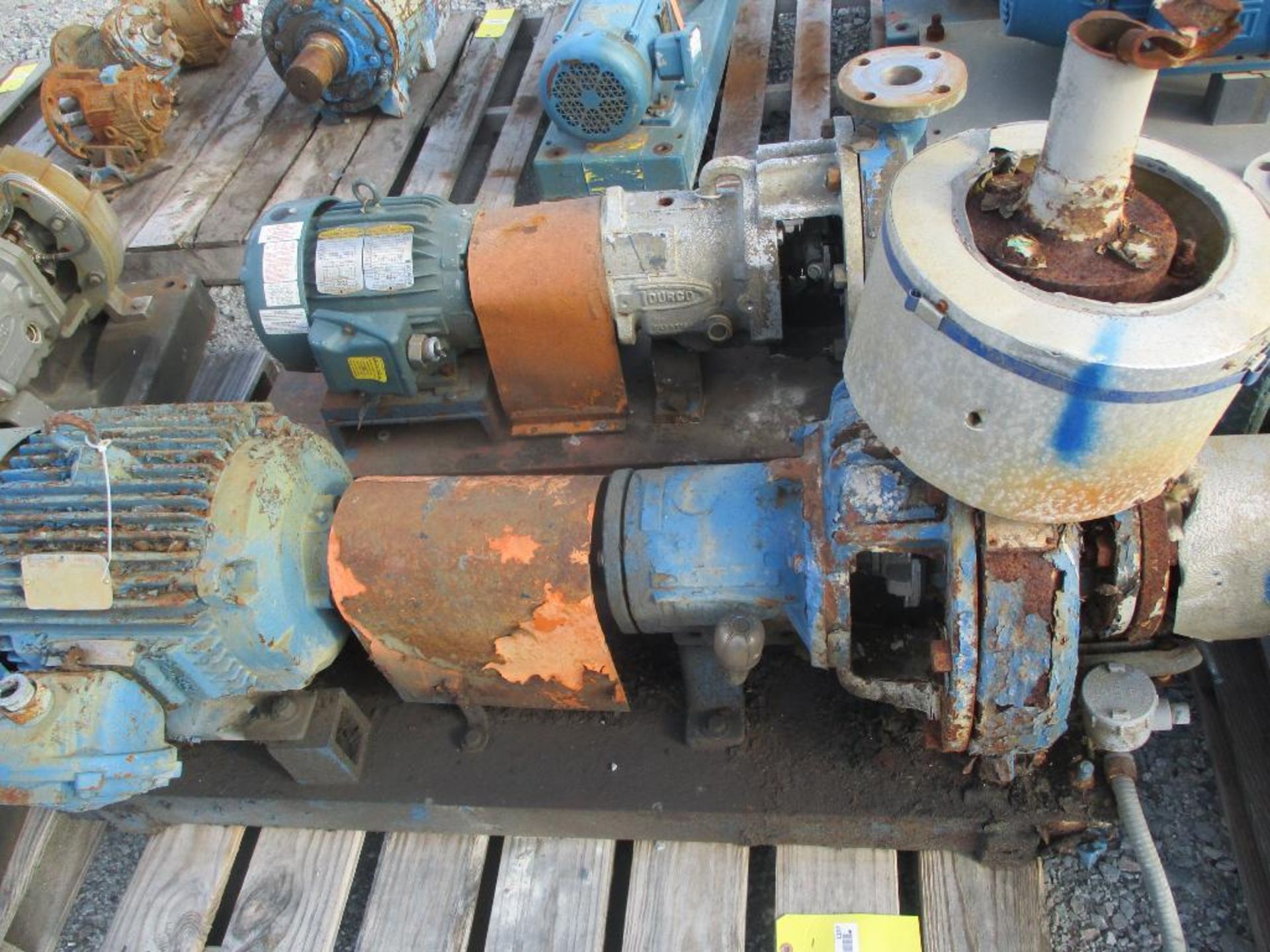 (1) Durco Pump w/ 20HP Motor & (1) Durco SS Pump w/ 5HP Motor