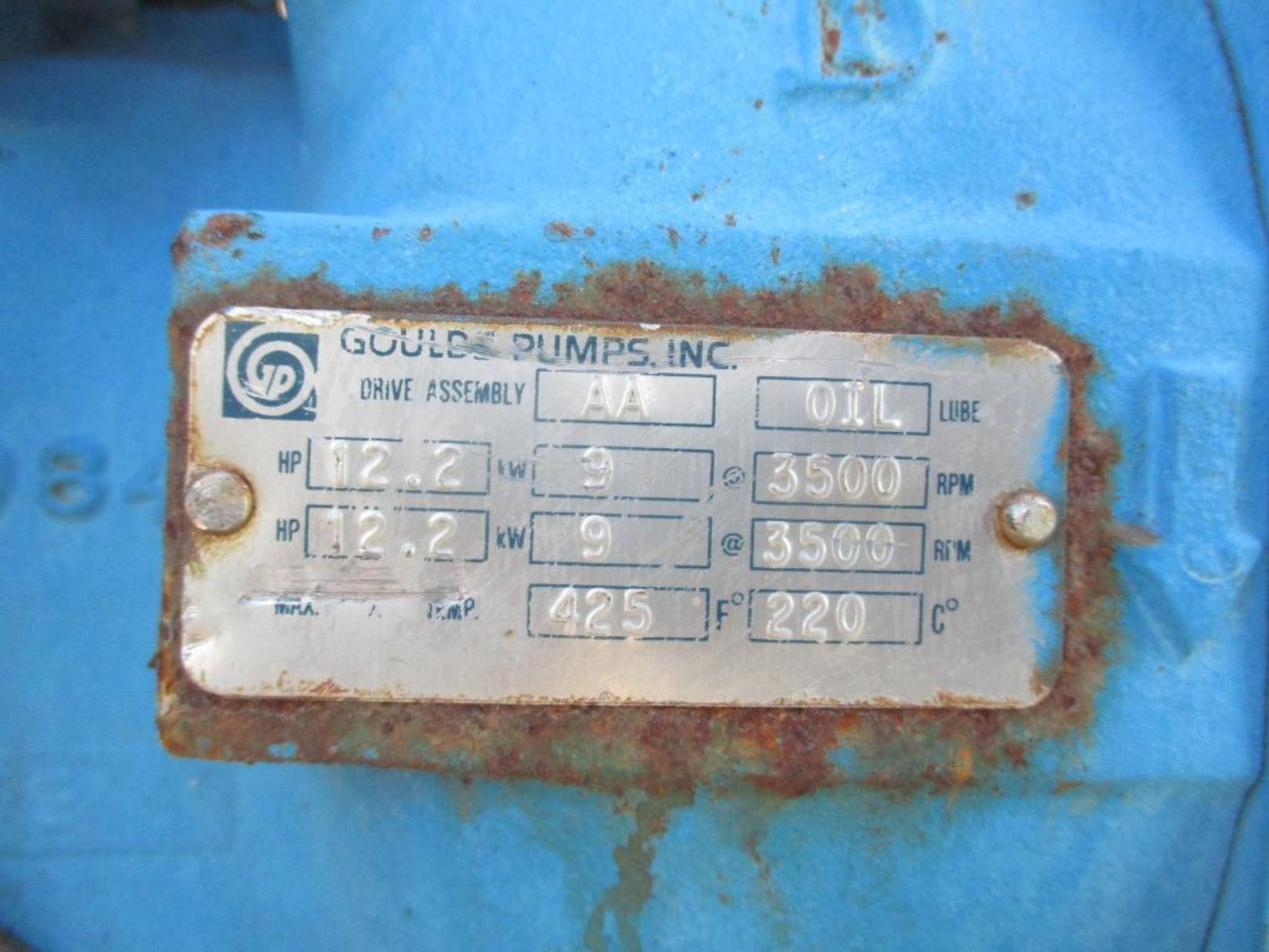 (1) Goulds SS Pump w/ 20HP Motor - Image 4 of 4