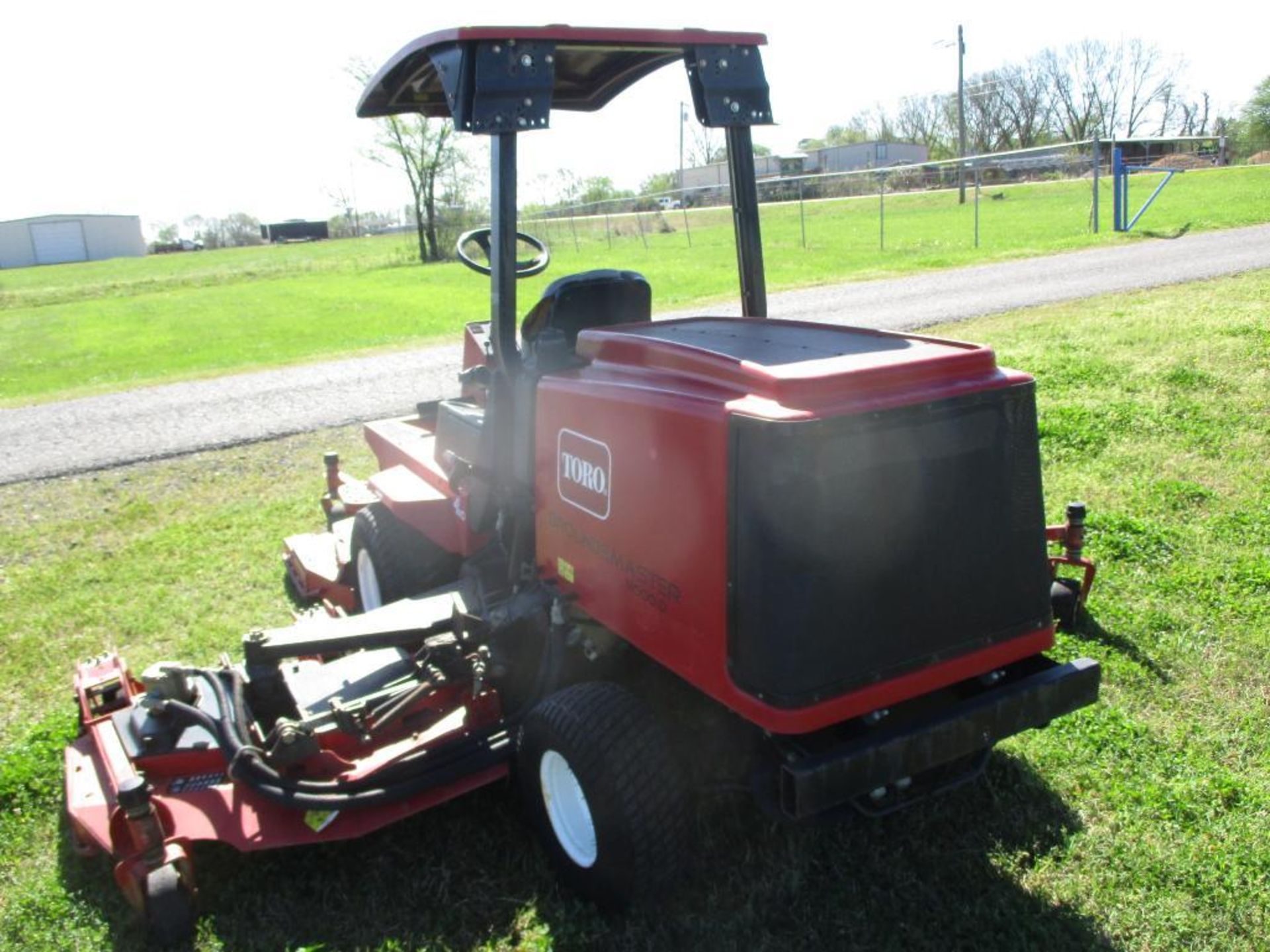 Toro Groundsmaster 4000-D 4-Wheel Drive 12' Bat-Wing Mower, Kubota Y2403-T 4-Cylinder Diesel Engine, - Image 6 of 11