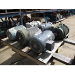 (6) Motors; (1) Toshiba, 10HP, 215T Frame, 460V, 1760 RPM, (1) Baldor, 10HP, 215TC Frame, 230-460V,