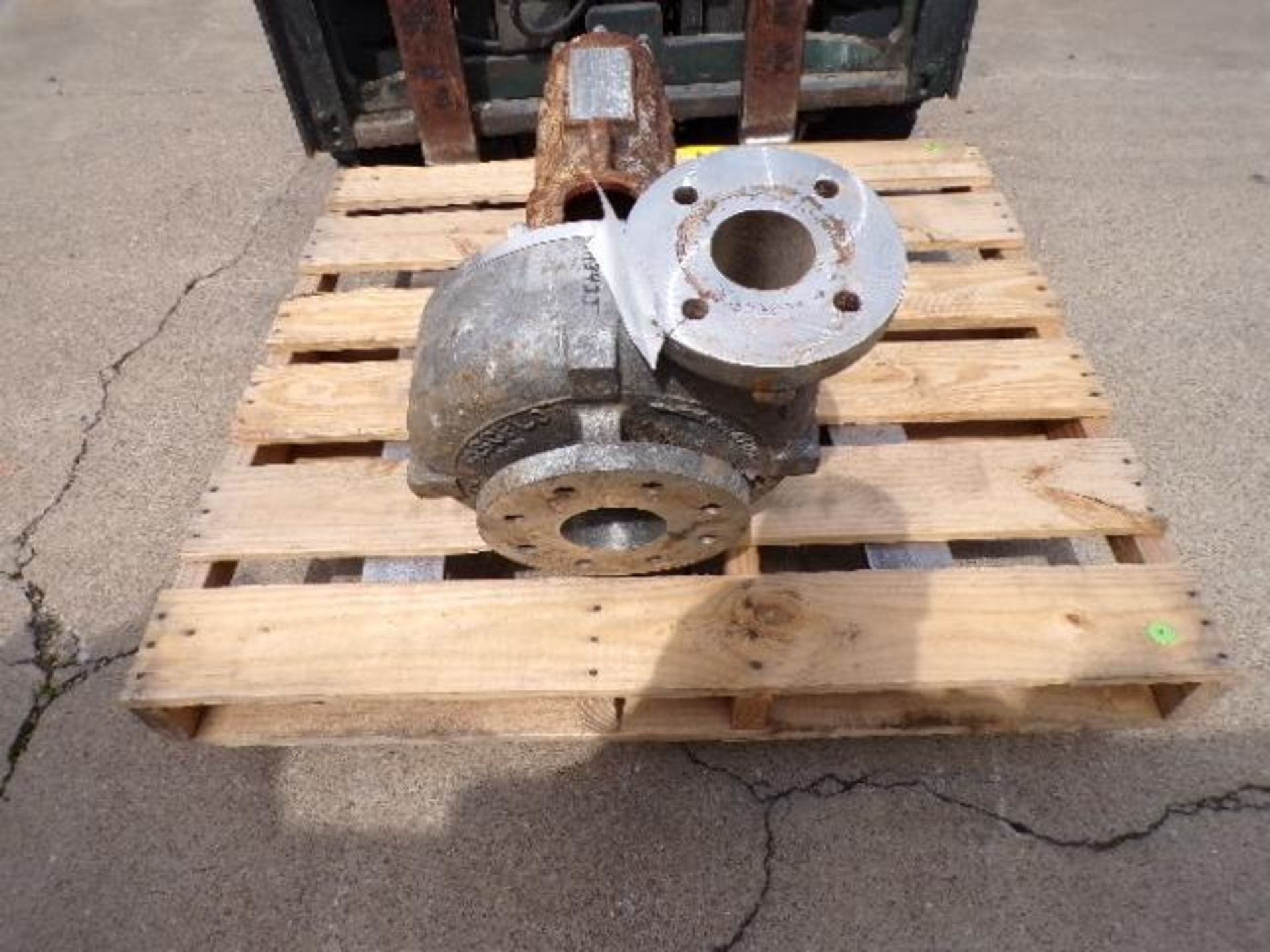 Pallet w/ (1) Discflo Pump, Model 403-12, 100 GPM, S/N 8455, 4" to 3" Ports (Used) - Image 2 of 4