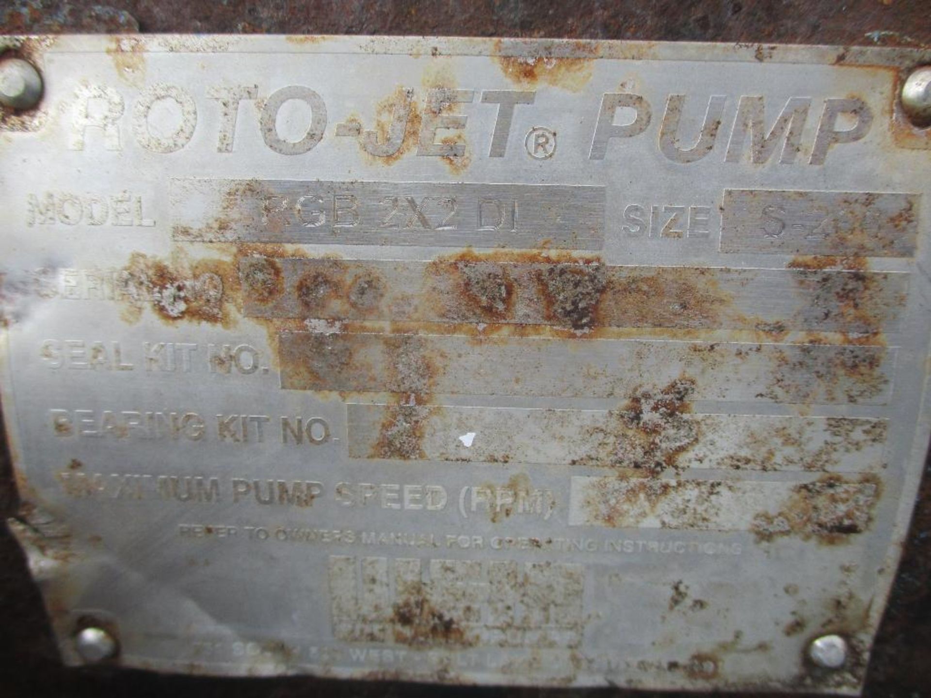 (1) Rotojet Pump, RGB 2x2 D1 - Image 4 of 5
