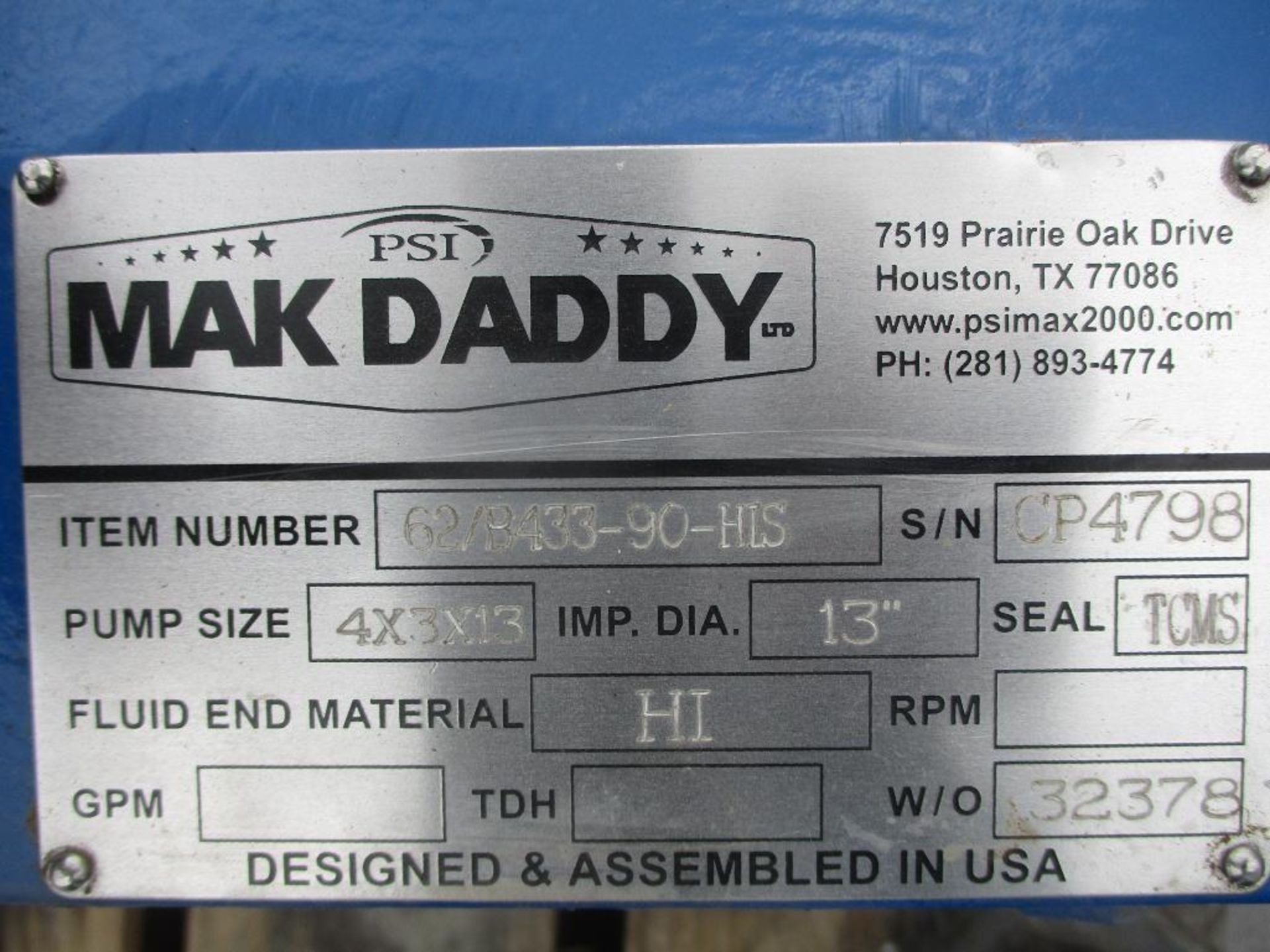 (1) Mack Daddy 4x3x13 Pump (New) - Image 4 of 4