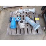 Pallet w/ (1) 1-1/2" Fisher Valve & (2) Ball Valves w/ Actuators (Used)