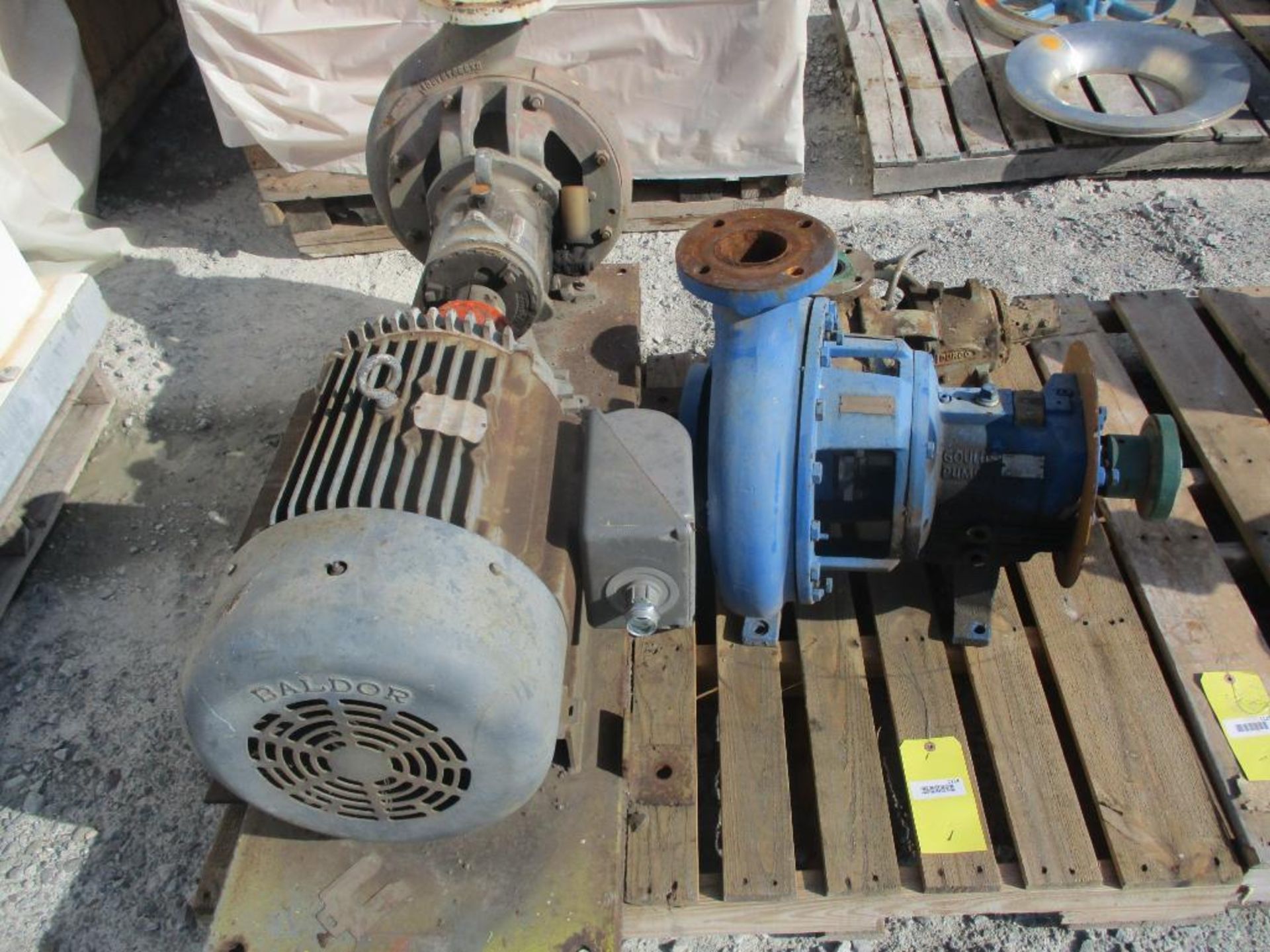 (1) Goulds 3x4x13 Pump, (1) Durco 4x6x13A Pump w/ 15HP Motor, (1) 2" Durco SS Pump - Image 2 of 4