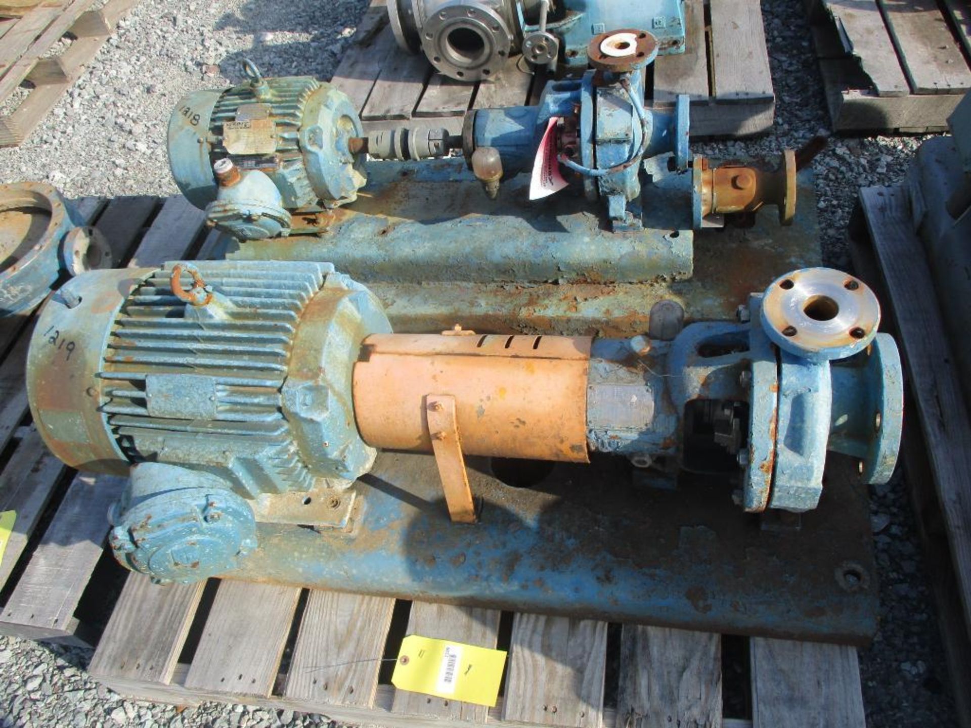 (1) Durco SS Pump w/ 20HP Motor, (1) Durco Pump w/ 5HP Motor