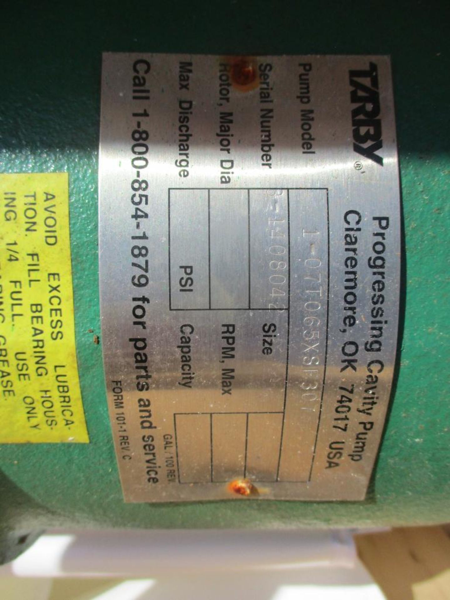 (1) Tarby Pump, 1-07T065XSF307, w/ 10HP Motor, Stainless Steel (New in Crate) - Image 4 of 4