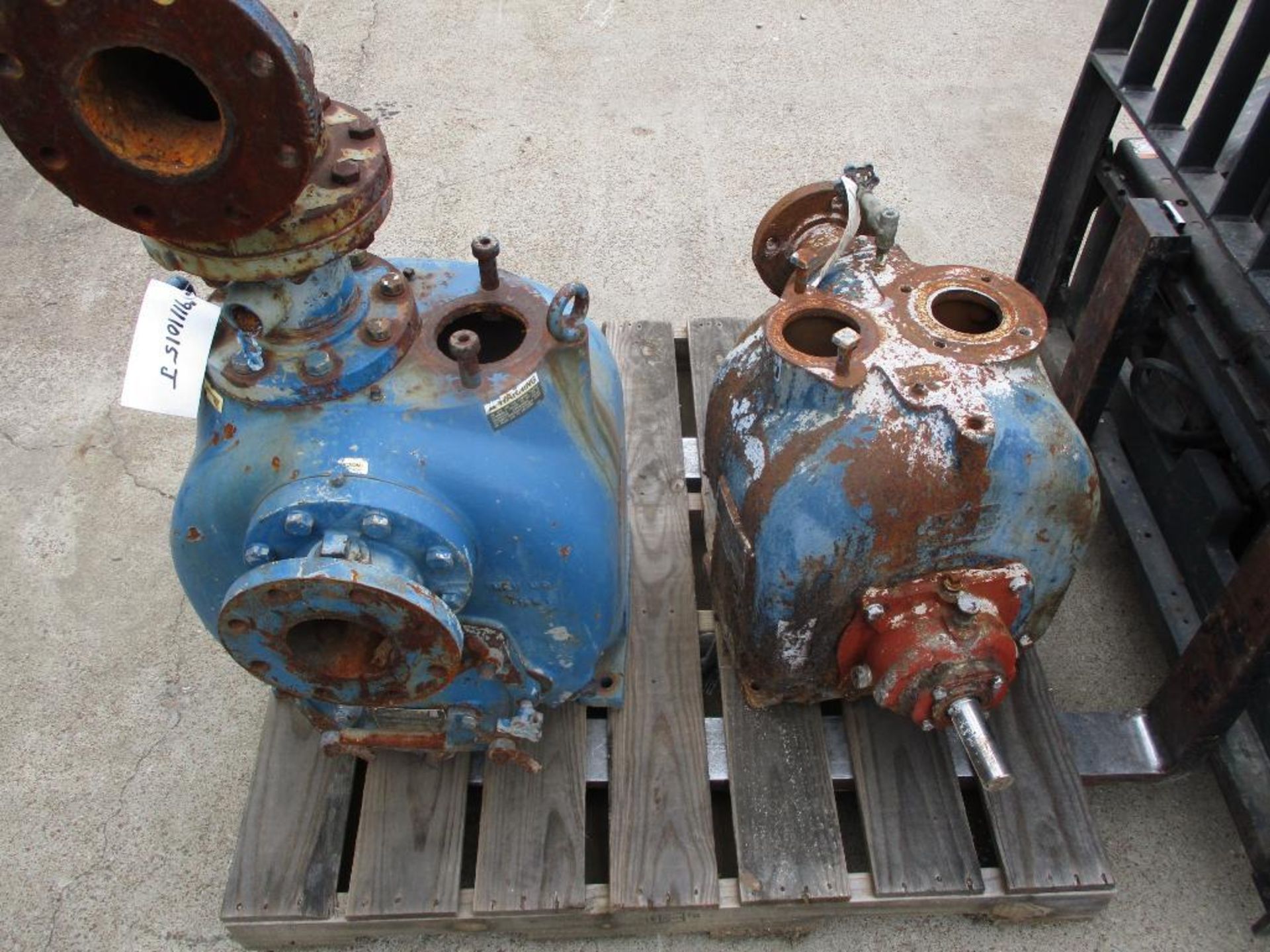 Pallet w/ (2) Self-Priming Pumps; (1) Weir, Model 4-WSP-AAAAA-A1-AMF, (1) Gorman Rupp, Model T3A605-