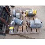 Pallet of (4) (Used) 7.5HP Motors