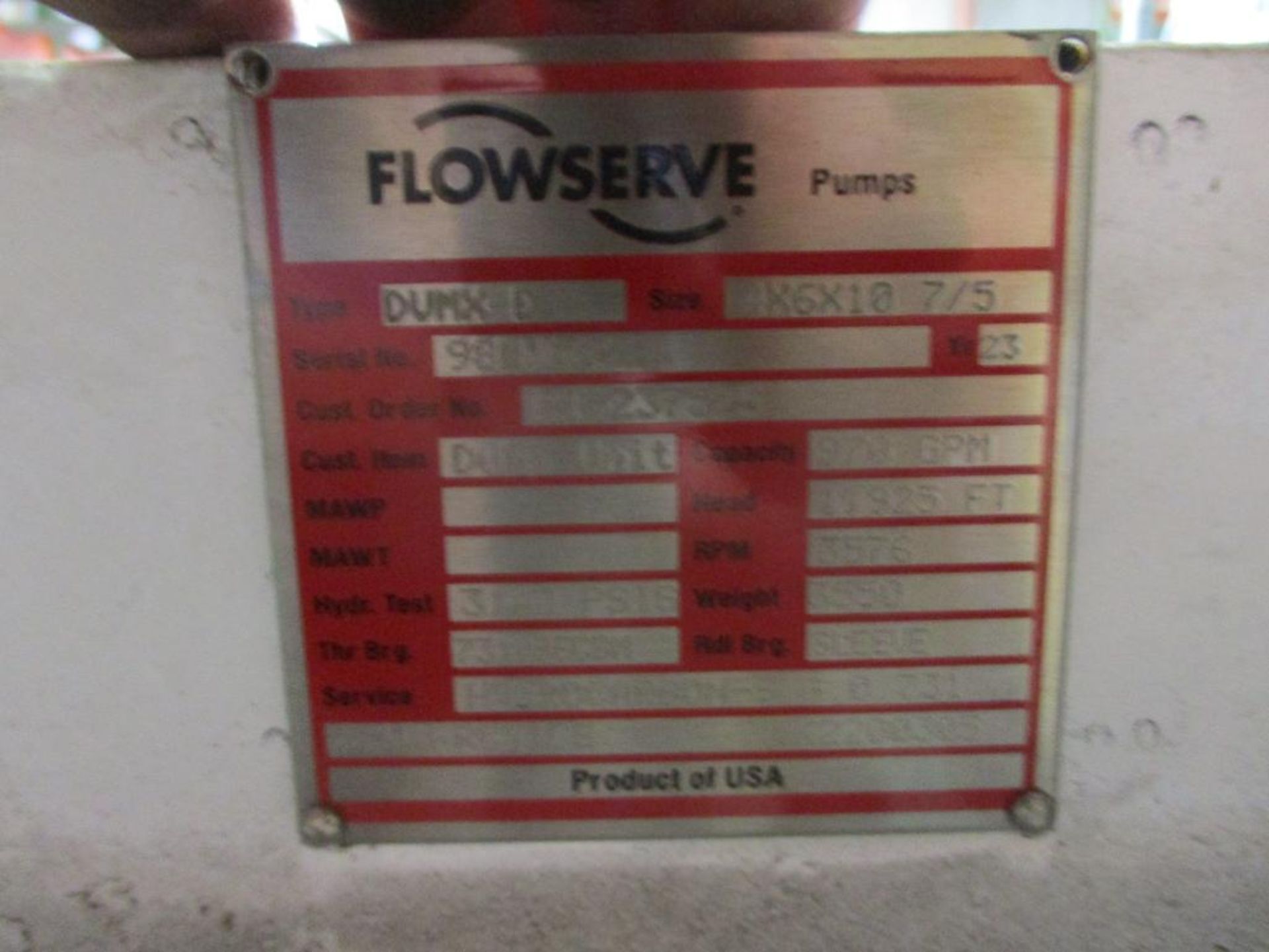 Flowserve Pump, Type DVMX-D, Size: 4x6x10, 7/5 (Rebuilt 2023) - Image 4 of 4