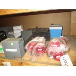 Contents of Shelf F-3-3 & F-4-3; ABB, Baldor Reliance 1/2 HP Motor, MAC, Jamesbury, Flowserve, Endre