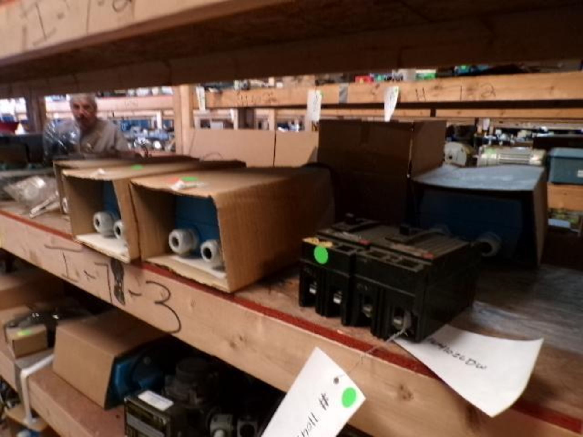 Contents of Shelf I-6-3-I-7-3; Flygt Controllers, Air Valves, Relays, Breakers, Thermo Couplings, St - Image 3 of 6