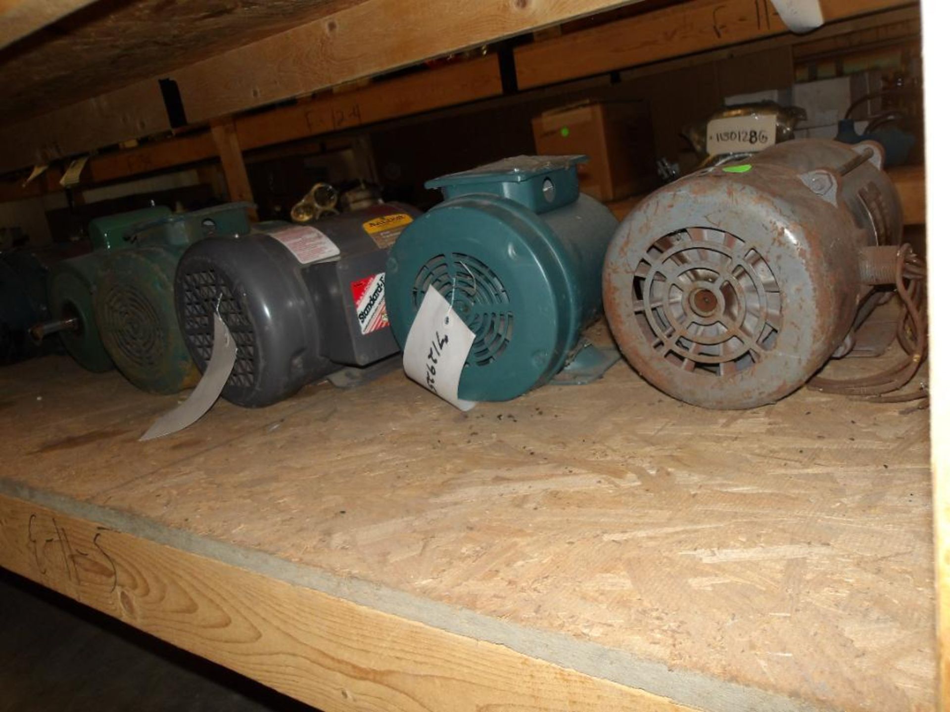 Contents of Shelf E-11-5 & E-12-5; Electric Motors, Baldor, Leeson, GE, Siemens, Westinghouse, Relia - Image 6 of 6