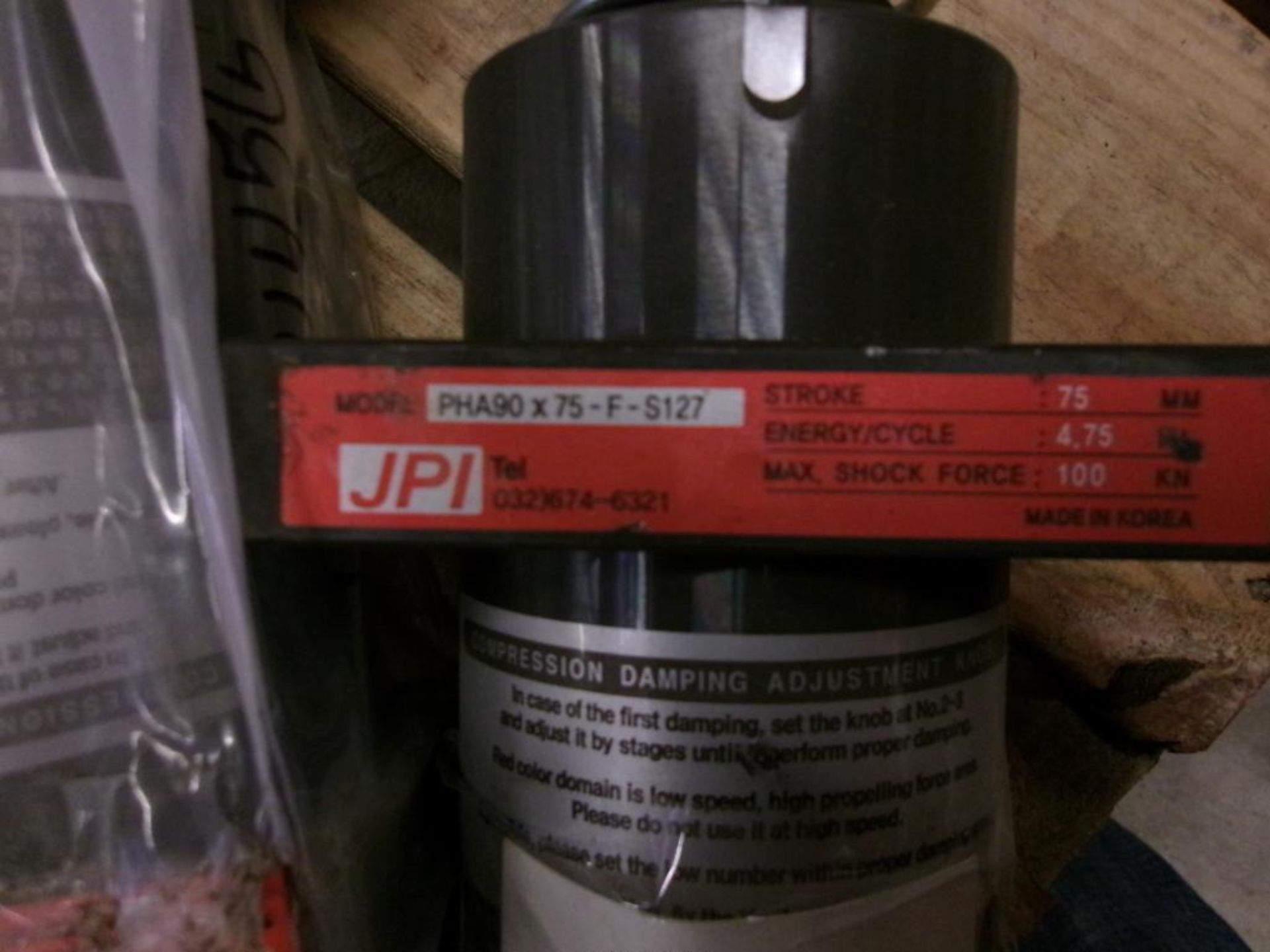 JPI Shock Absorber, Model PHA90 x 75-F-S127 (New) - Image 3 of 4