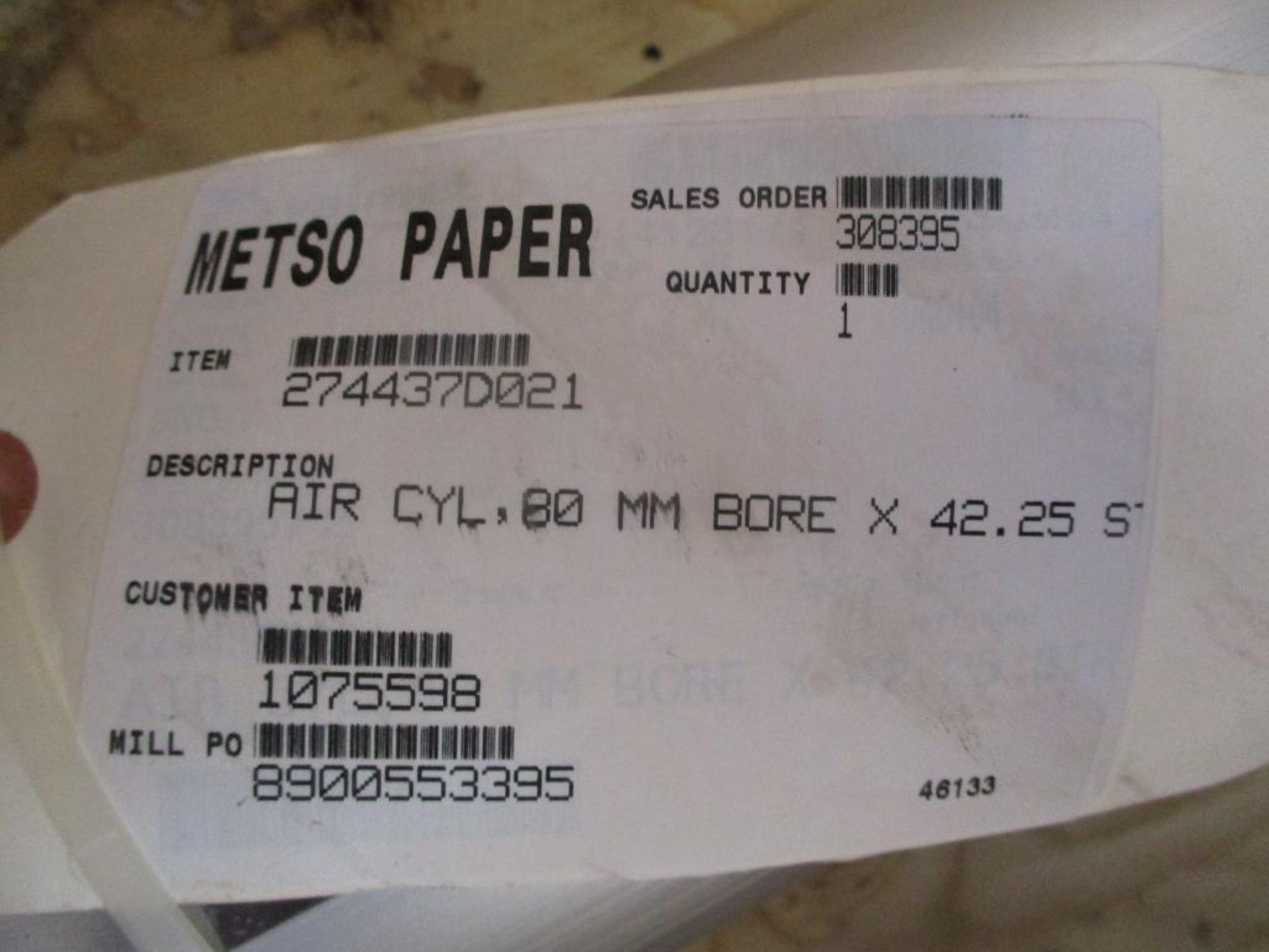 Metso Paper Air Cylinder, No. 2744370021, 80.MM Bore x 42.25 STR (New) - Bild 2 aus 5