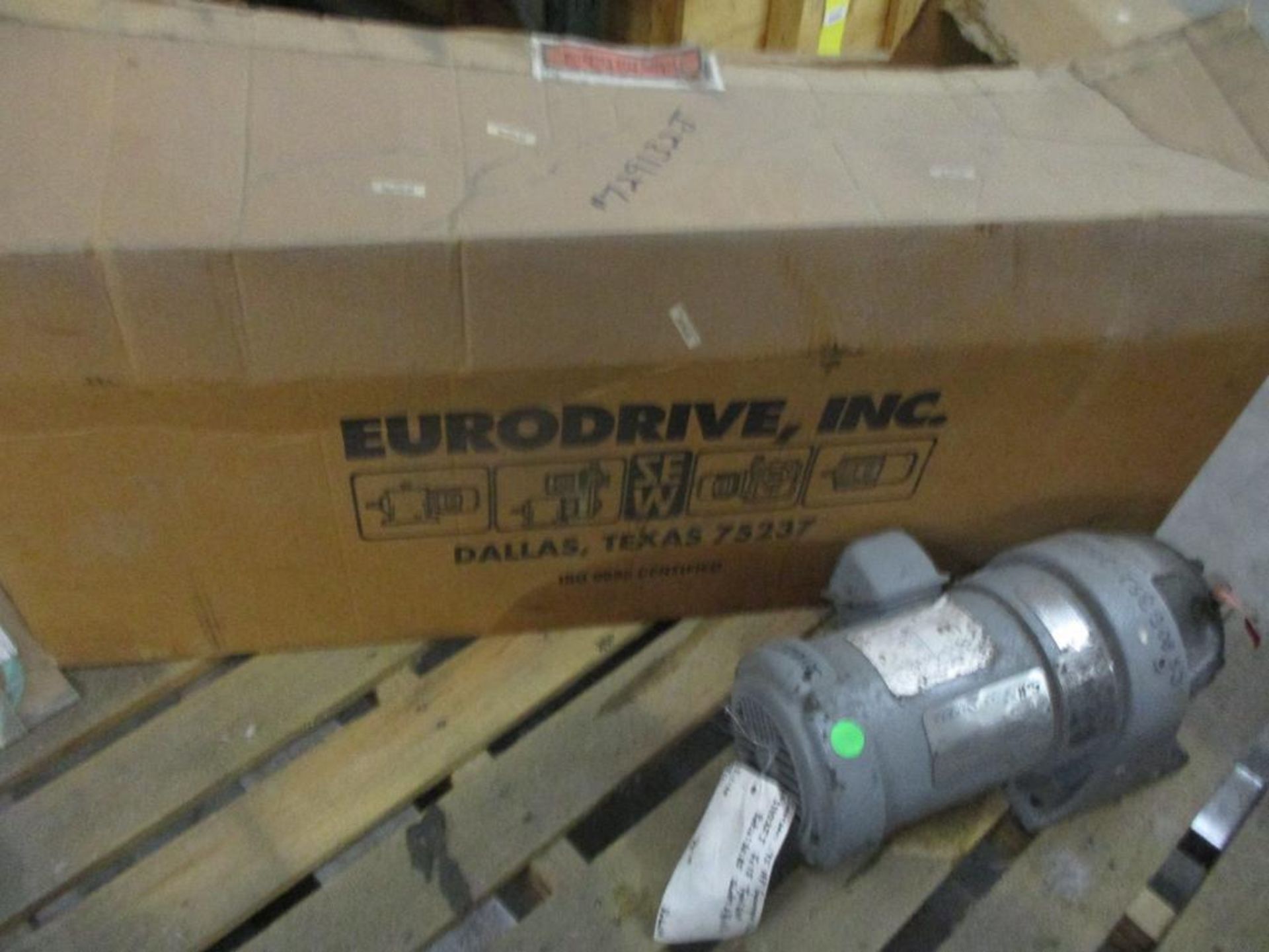 (2) Gear Motors; (1) Emerson 3/4HP, Ratio: 30.85 (Used) & (1) Eurodrive 2HP, Ratio: 13.08 (New) - Image 2 of 4