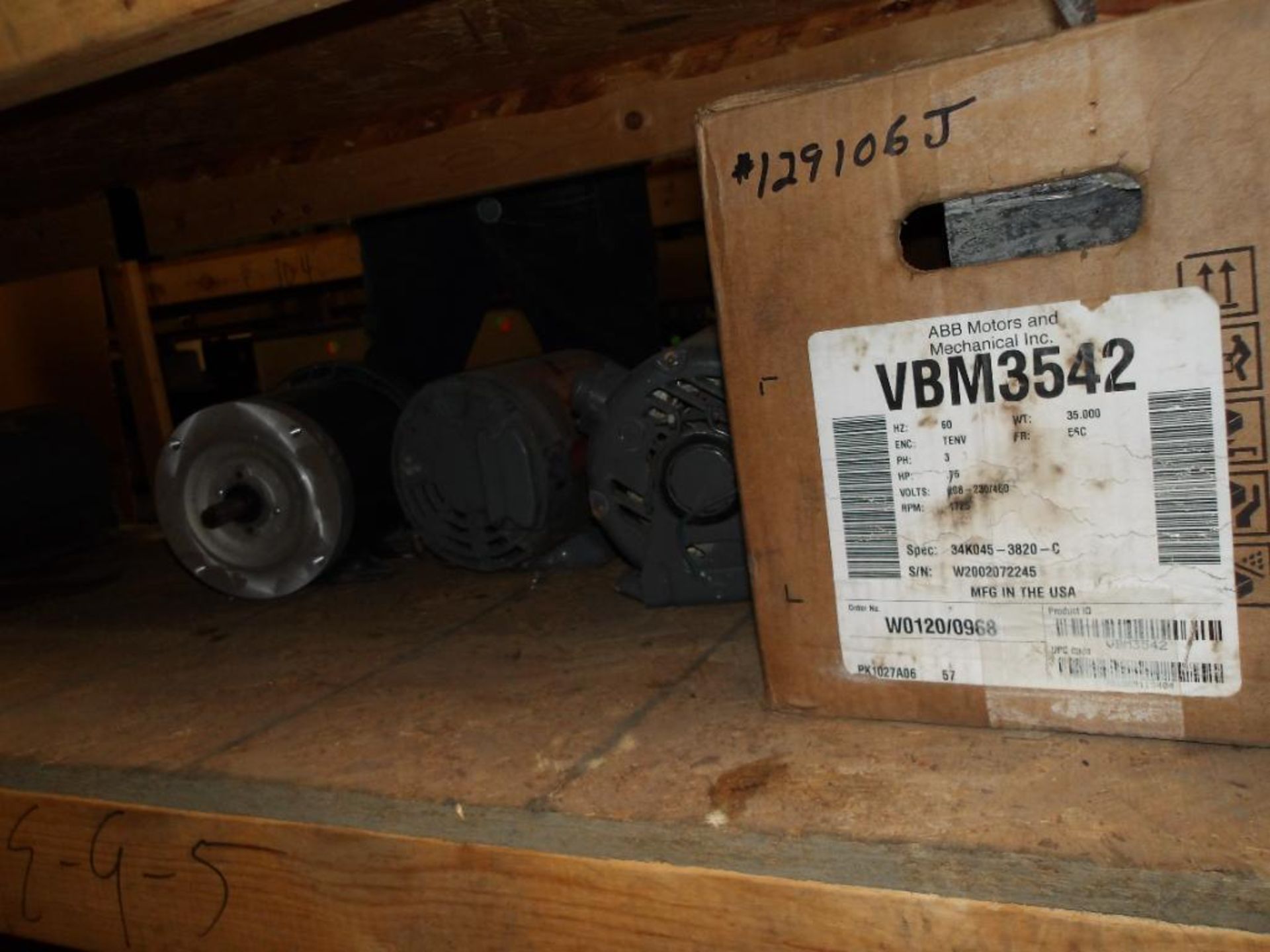 Contents of Shelf E-9-5 & E-10-5; Electric Motors, Dayton, Baldor, GE, Marathon, Reliance - Image 10 of 16