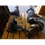 Pallet w/ (4) Assorted Pumps; (1) Goulds Pump, (1) Aurora Pump, (1) Griswold Pump, & (1) Rotan Pump