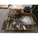 Pallet of Assorted Roller Chains & (1) Pulley (New)