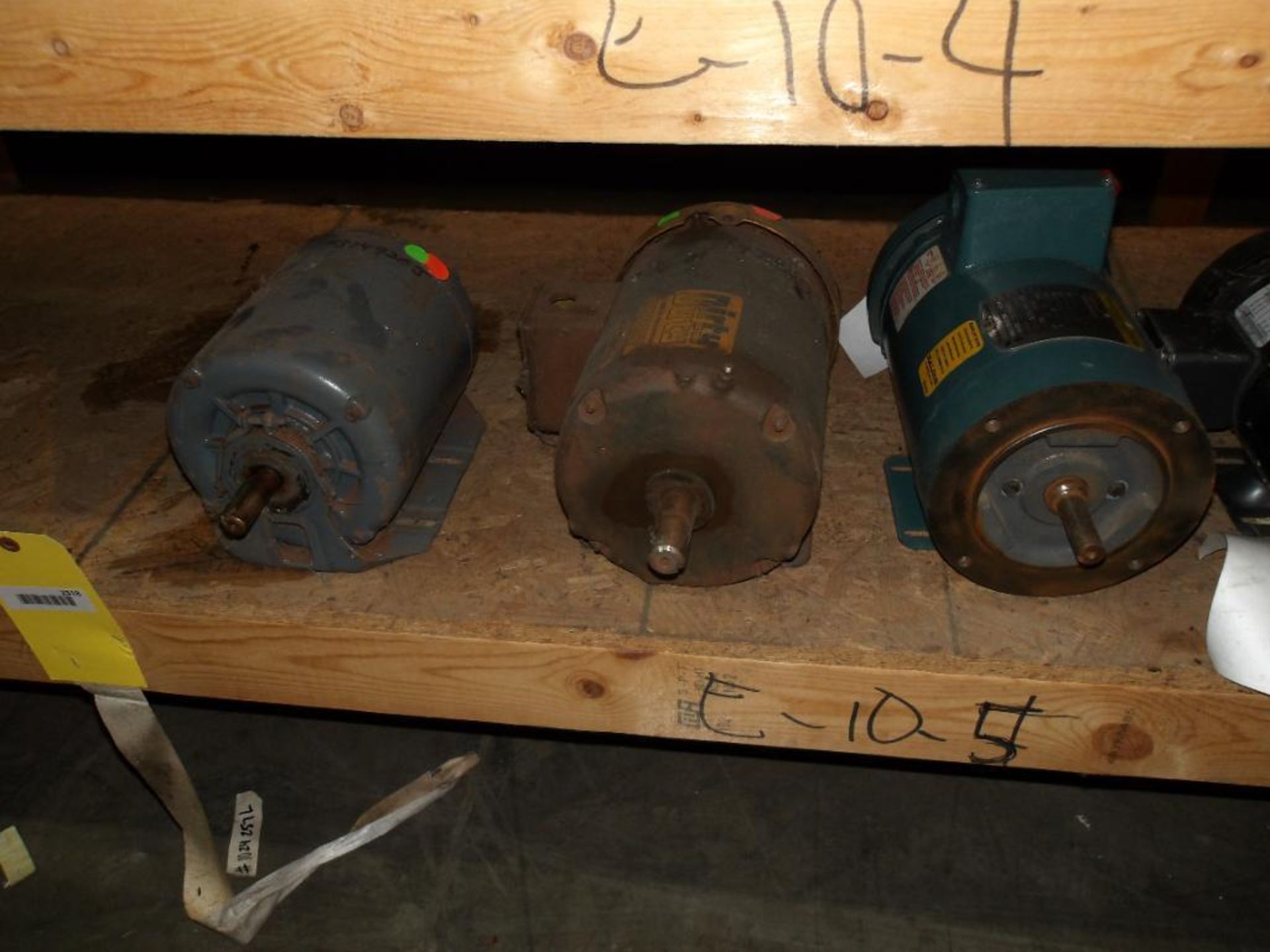 Contents of Shelf E-9-5 & E-10-5; Electric Motors, Dayton, Baldor, GE, Marathon, Reliance - Image 16 of 16