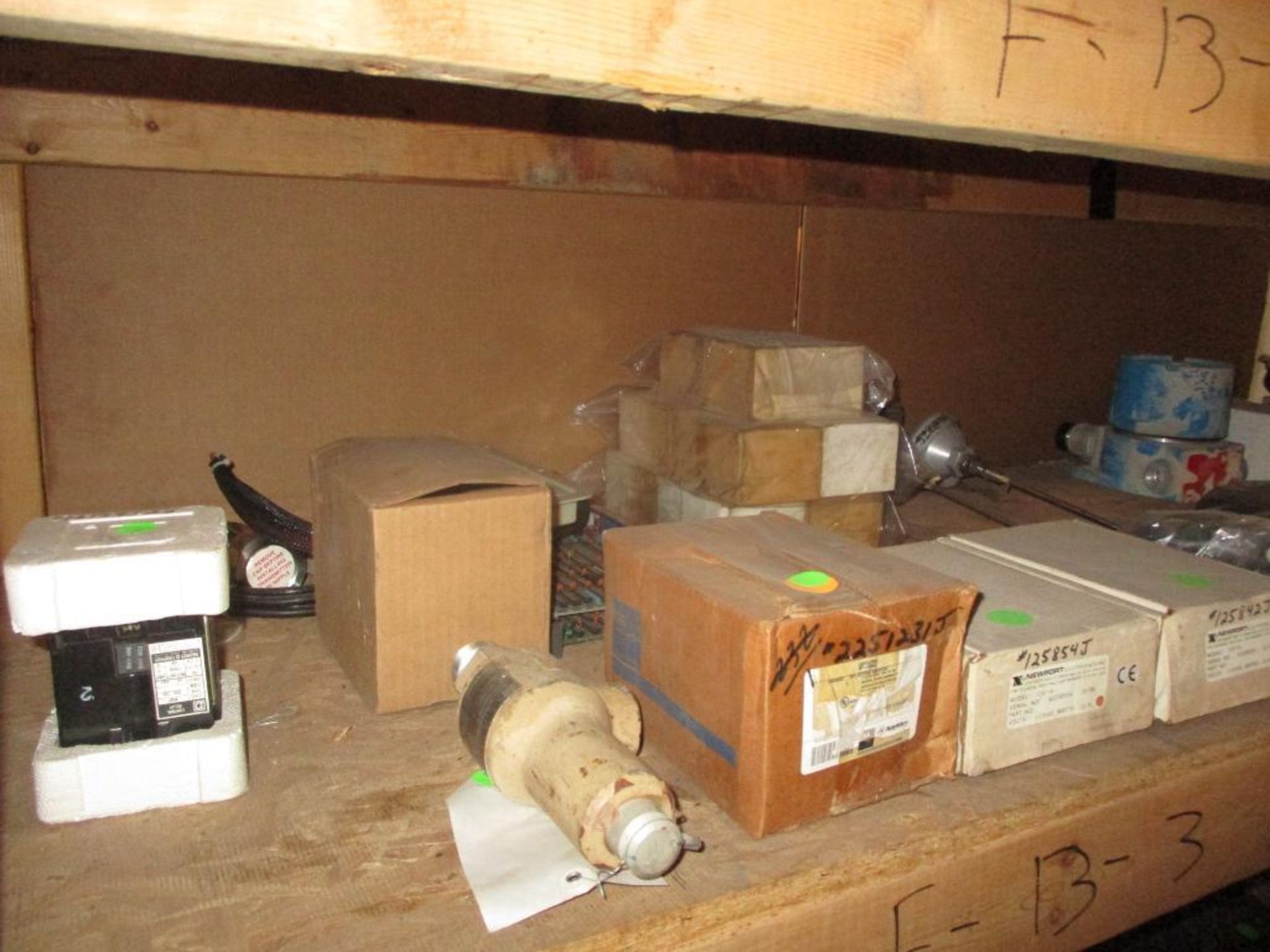 Contents of Shelf F-13-3 & F-14-3; Newport, Appleton, Mercer Valve, Westinghouse, NBS, SML, Cashc