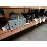 Contents of Shelf I-10-5-I-11-5; AO Smith Motors, Flexco Rip Plates, Foxboro, Yokogawa Transmitters,