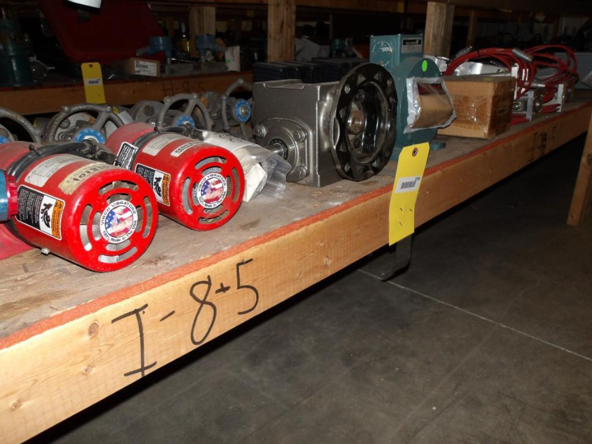 Contents of Shelf I-8-5-I-9-5; Electric Motors, Hydraulic Pump, Gearbox, Vogt Valves, Vibco, Foxboro - Image 7 of 11