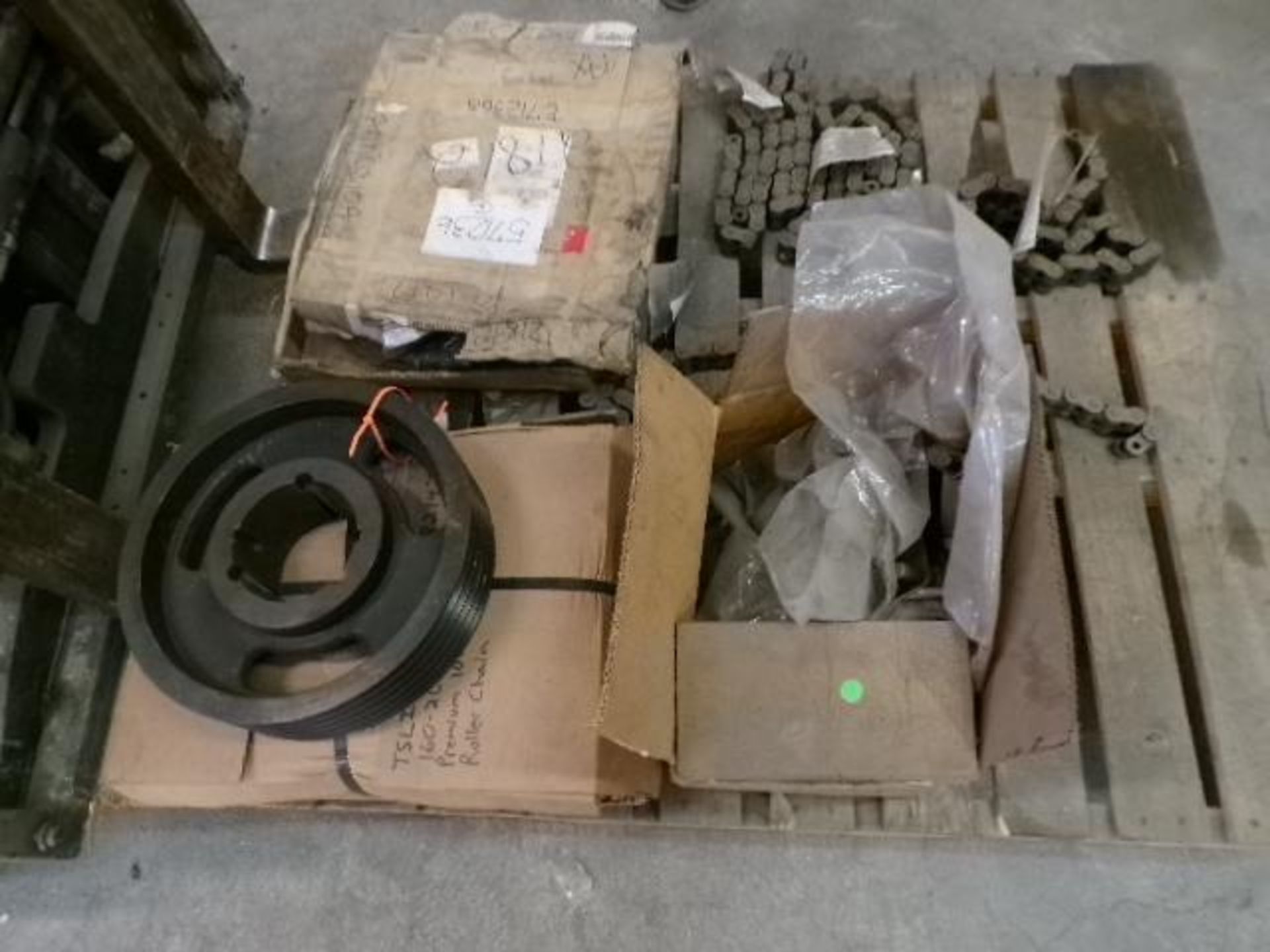 Pallet of Assorted Roller Chains & (1) Pulley (New) - Image 2 of 3