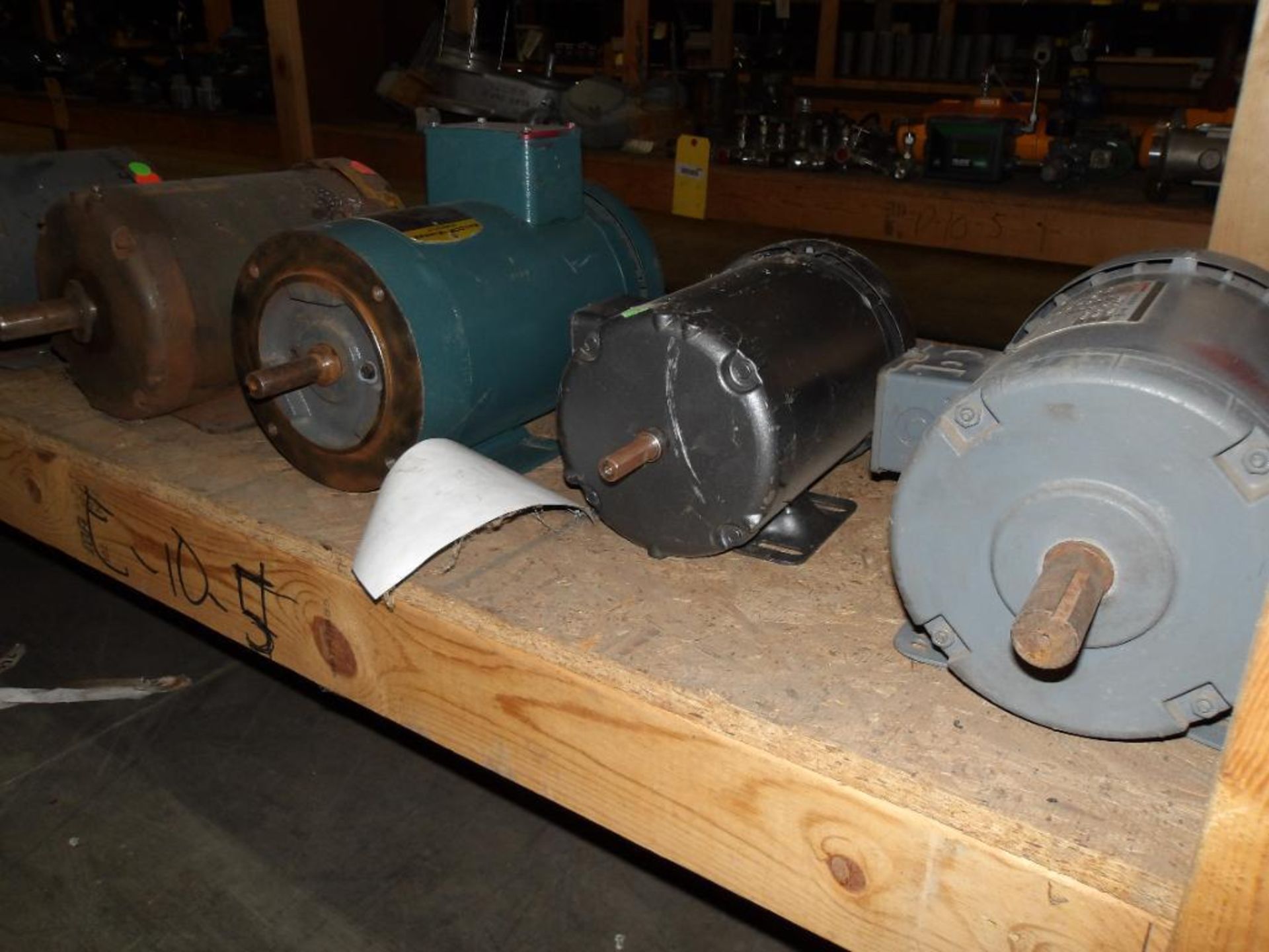 Contents of Shelf E-9-5 & E-10-5; Electric Motors, Dayton, Baldor, GE, Marathon, Reliance - Image 15 of 16