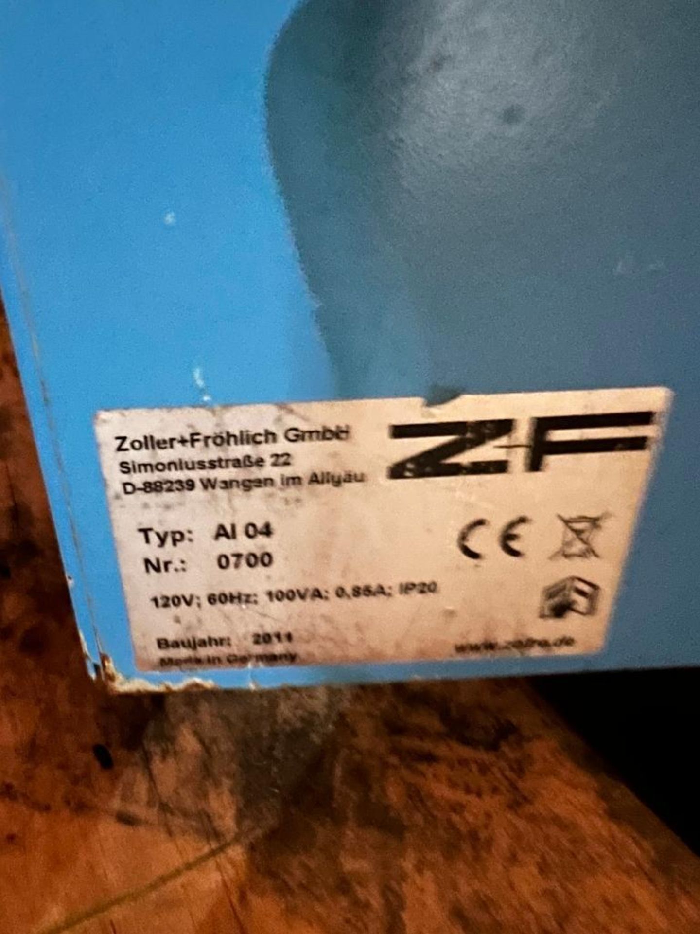 Zoller Frohlich Type AI04 Stripping Machine - Image 4 of 4